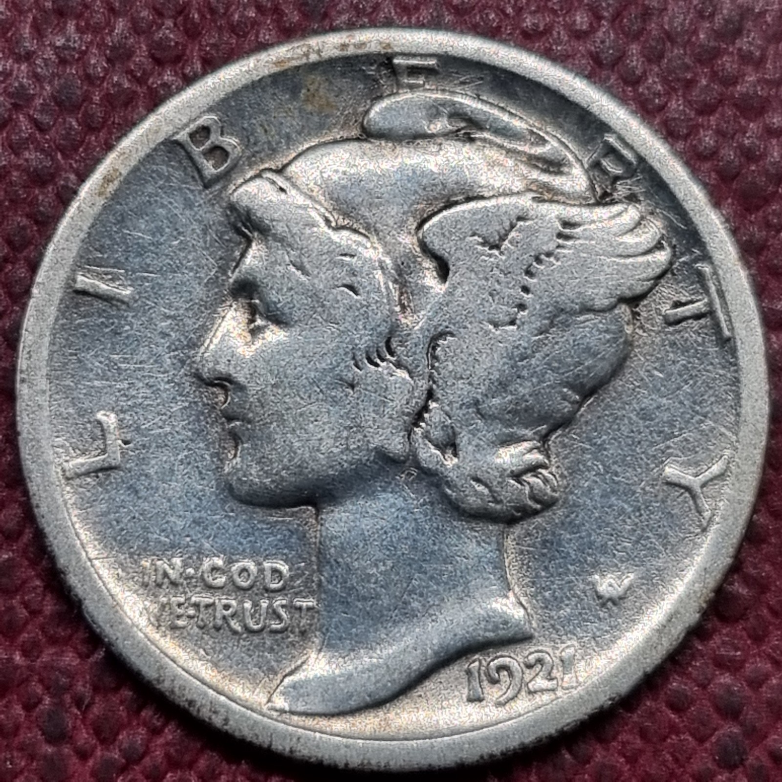 1921 D Mercury Dime 10c Higher Grade Details Key Date #102223