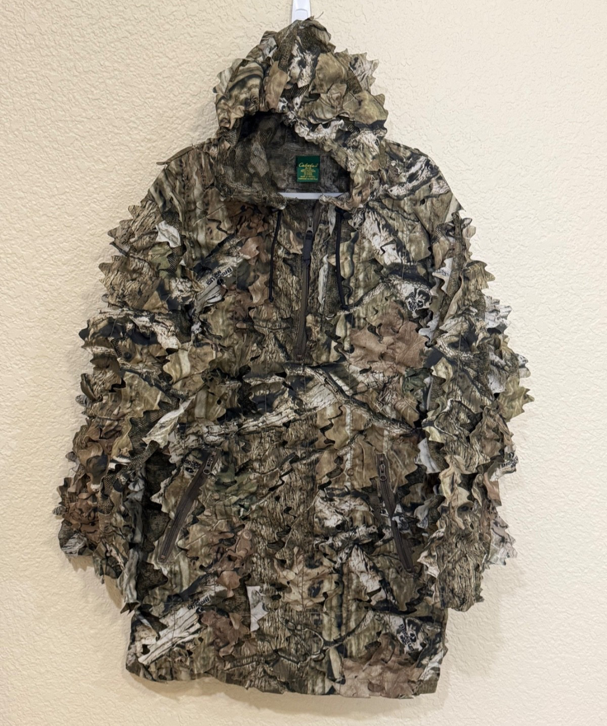 Cabela's Mesh Ghillie Long Pullover Jacket Mossy Oak Break-Up Camo Men's Medium