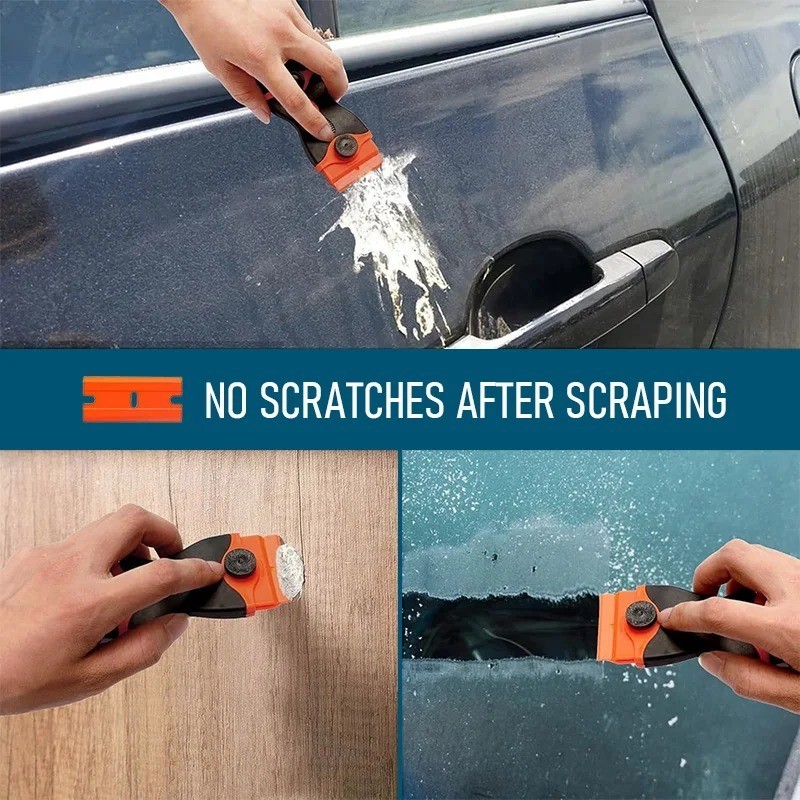 Auto Glass Scraper Non-Scratch Plastic Razor Blade Car Window Tool