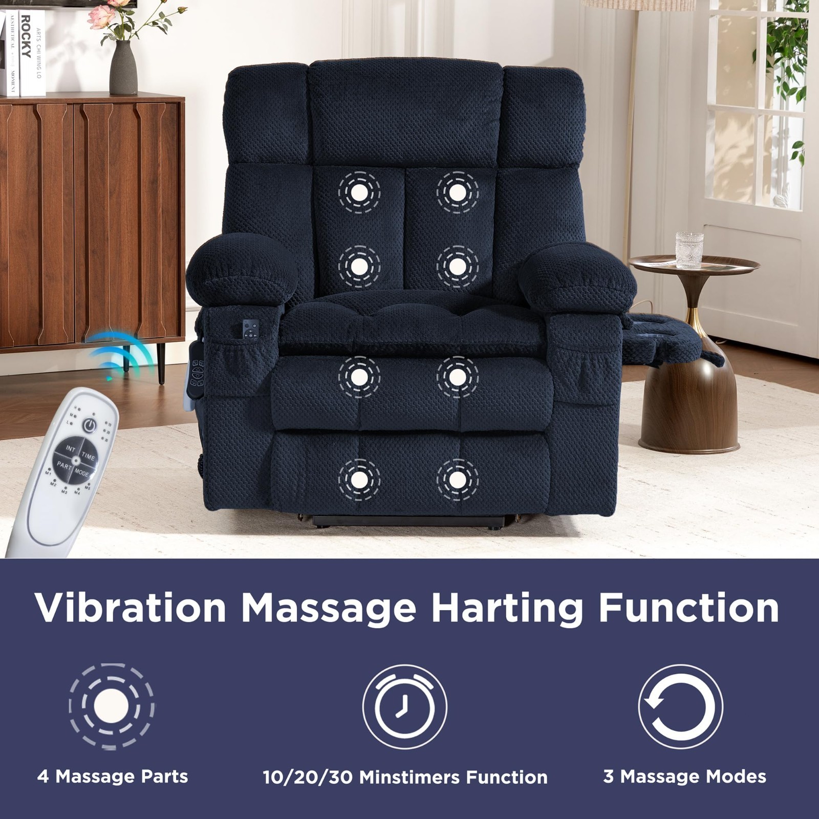 Power Lift Recliner Chair for Elderly with Adjustable Headrest,Oversized Extra