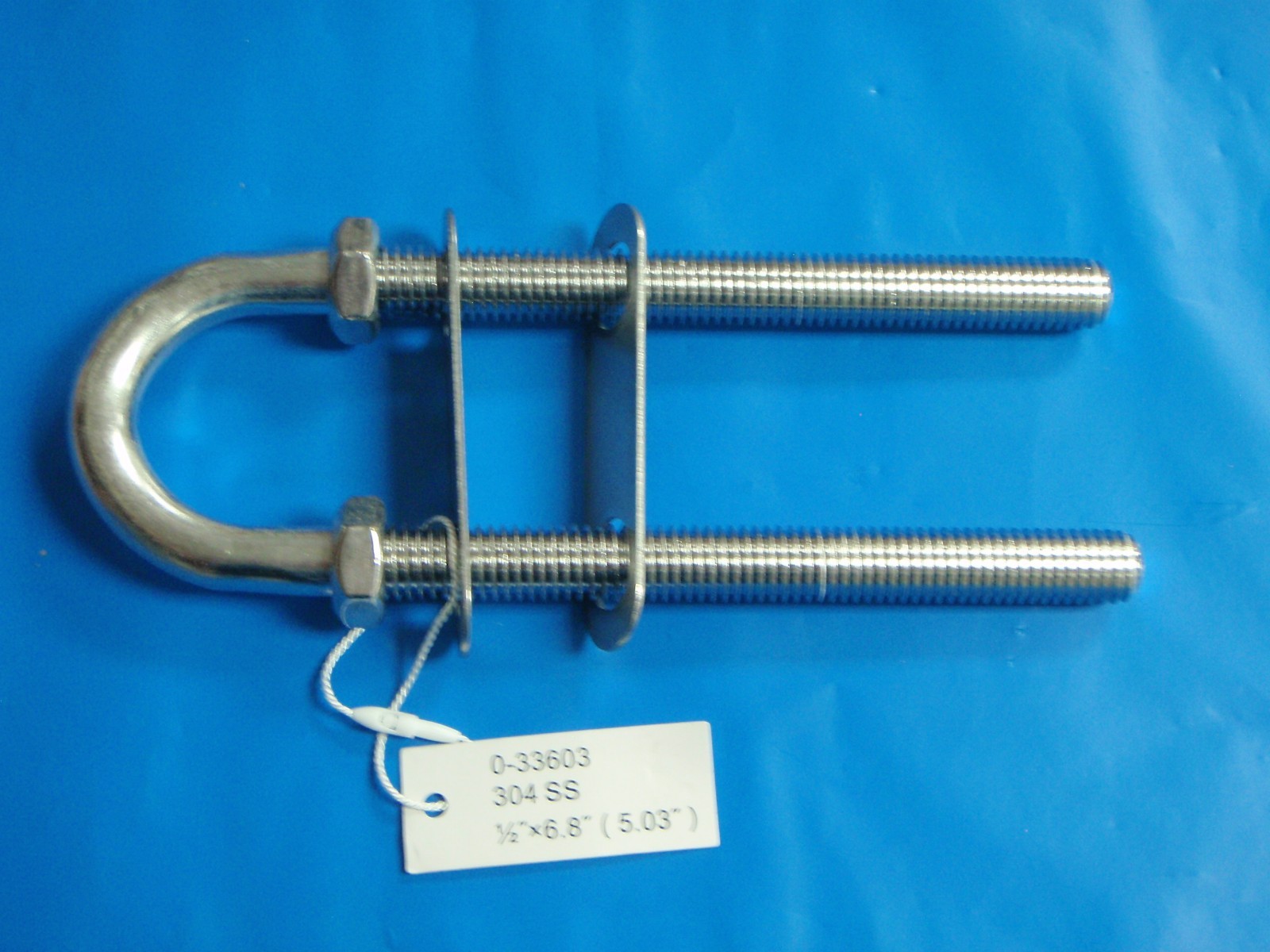 bow eye 1/2" x 6.8 inch long 304 stainless steel 33603 5.03" thread stern eye