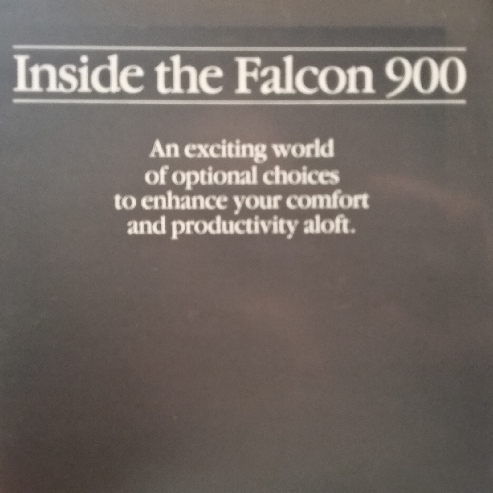 Original "Inside the Falcon 900" Sales Brochure, Quint-fold, 7 x 11"
