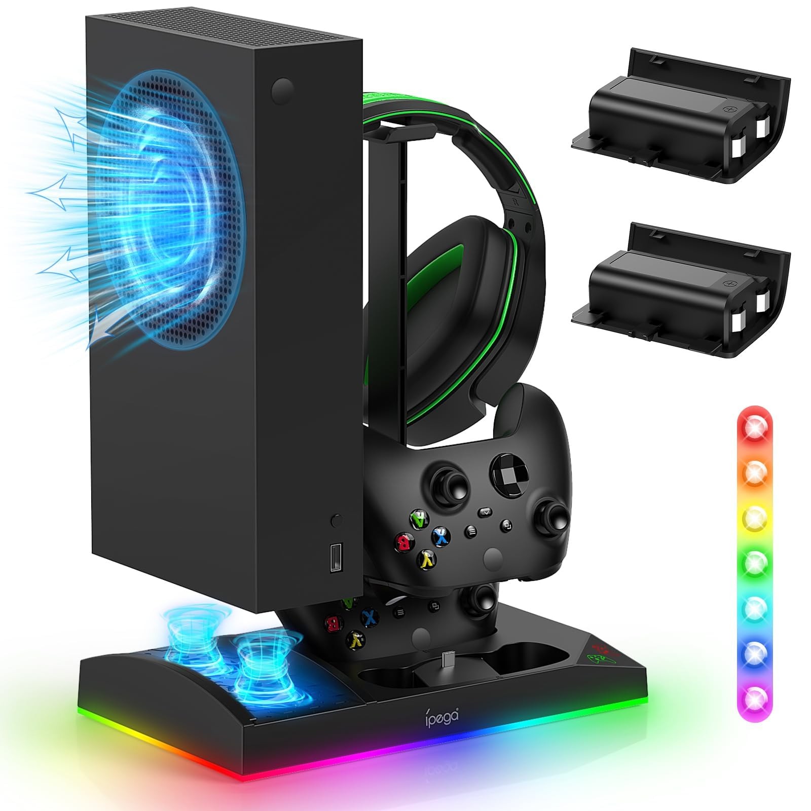 MENEEA Xbox Series S Cooler Stand Black