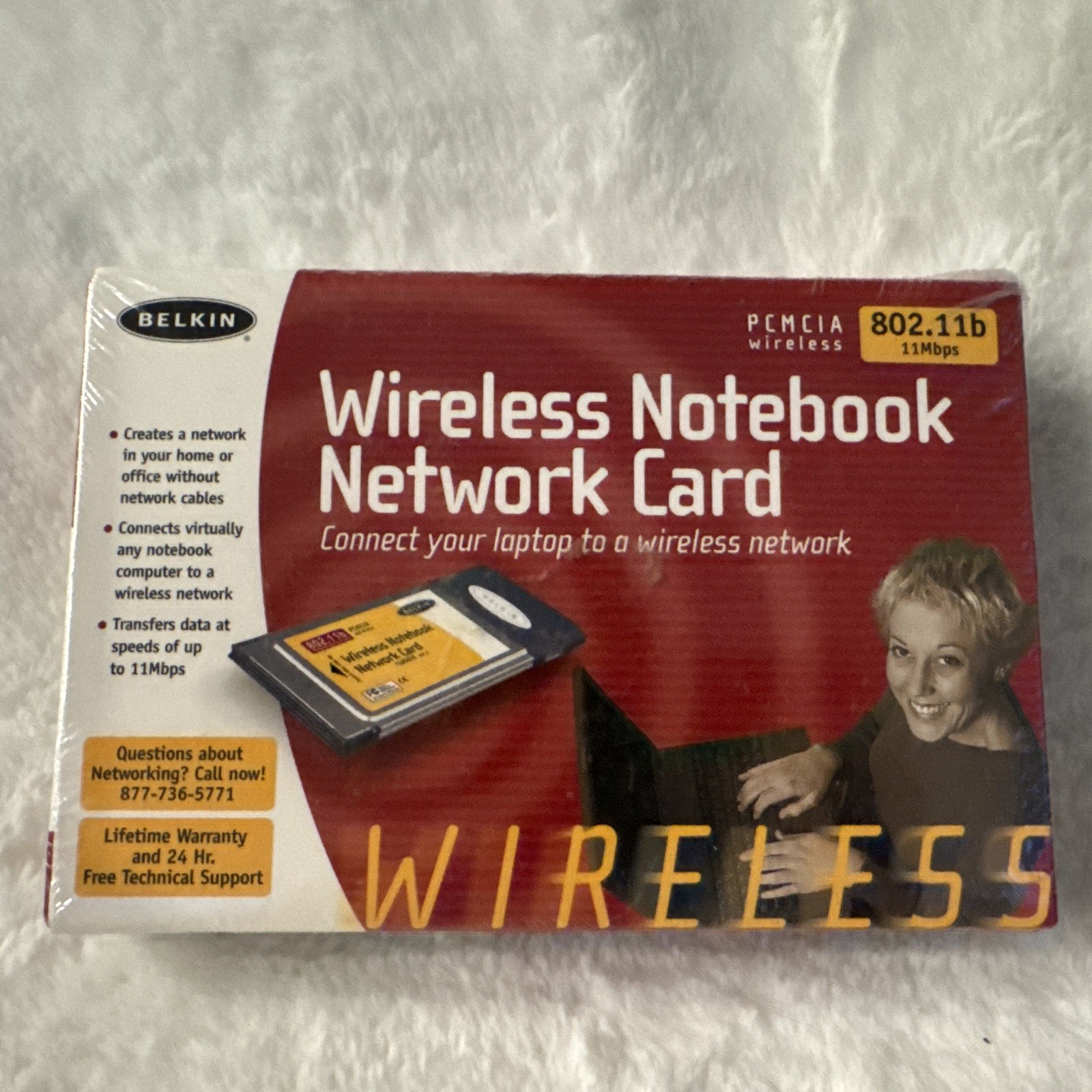 BELKIN 802.11B WIRELESS NOTEBOOK NETWORK CARD ADAPTER F5D6020 NEW Sealed