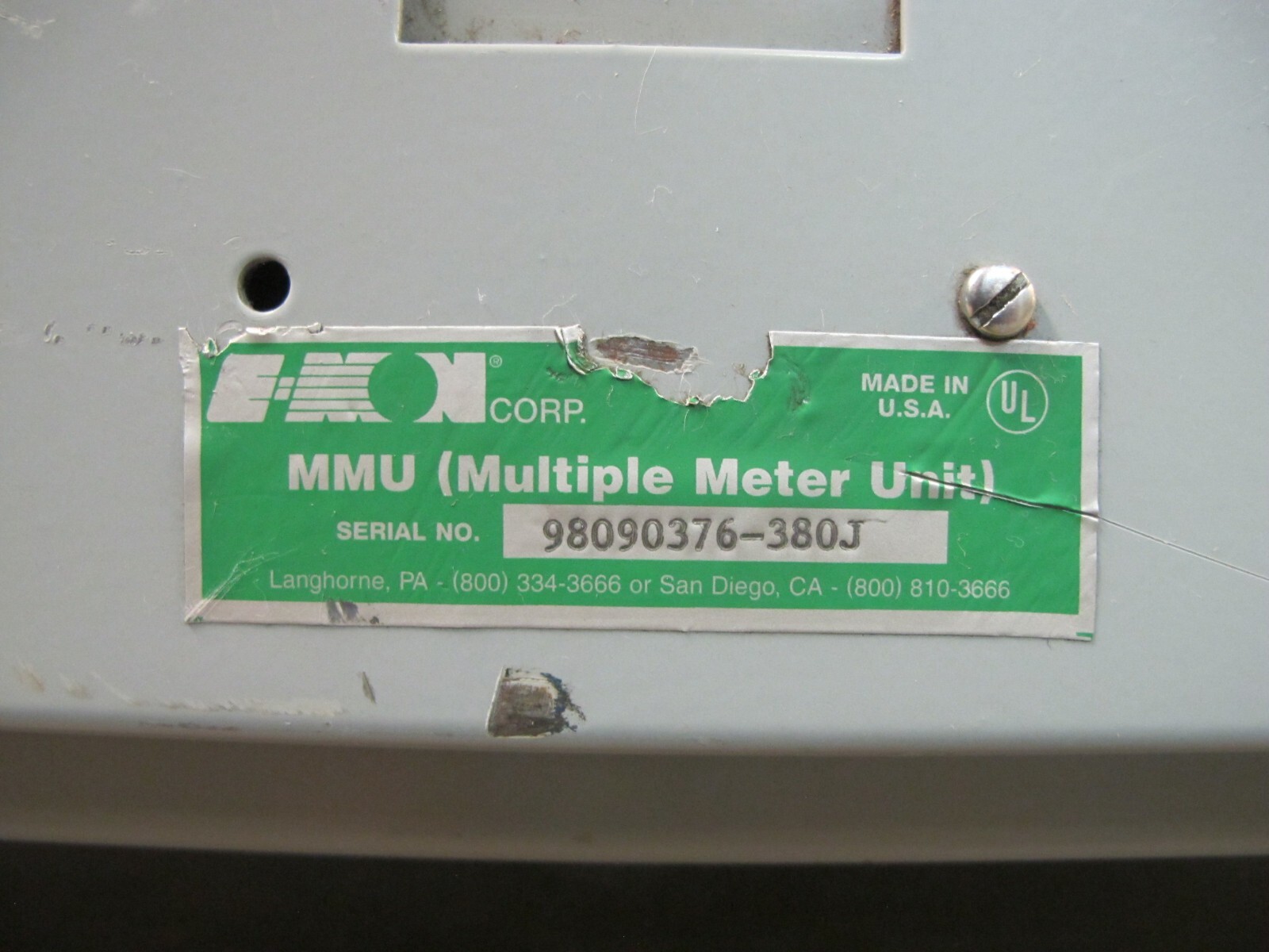 NEW E-MON MMU Multiple Meter Unit E-CON 320825EW AC Kilowatthour Meter E-CONomy