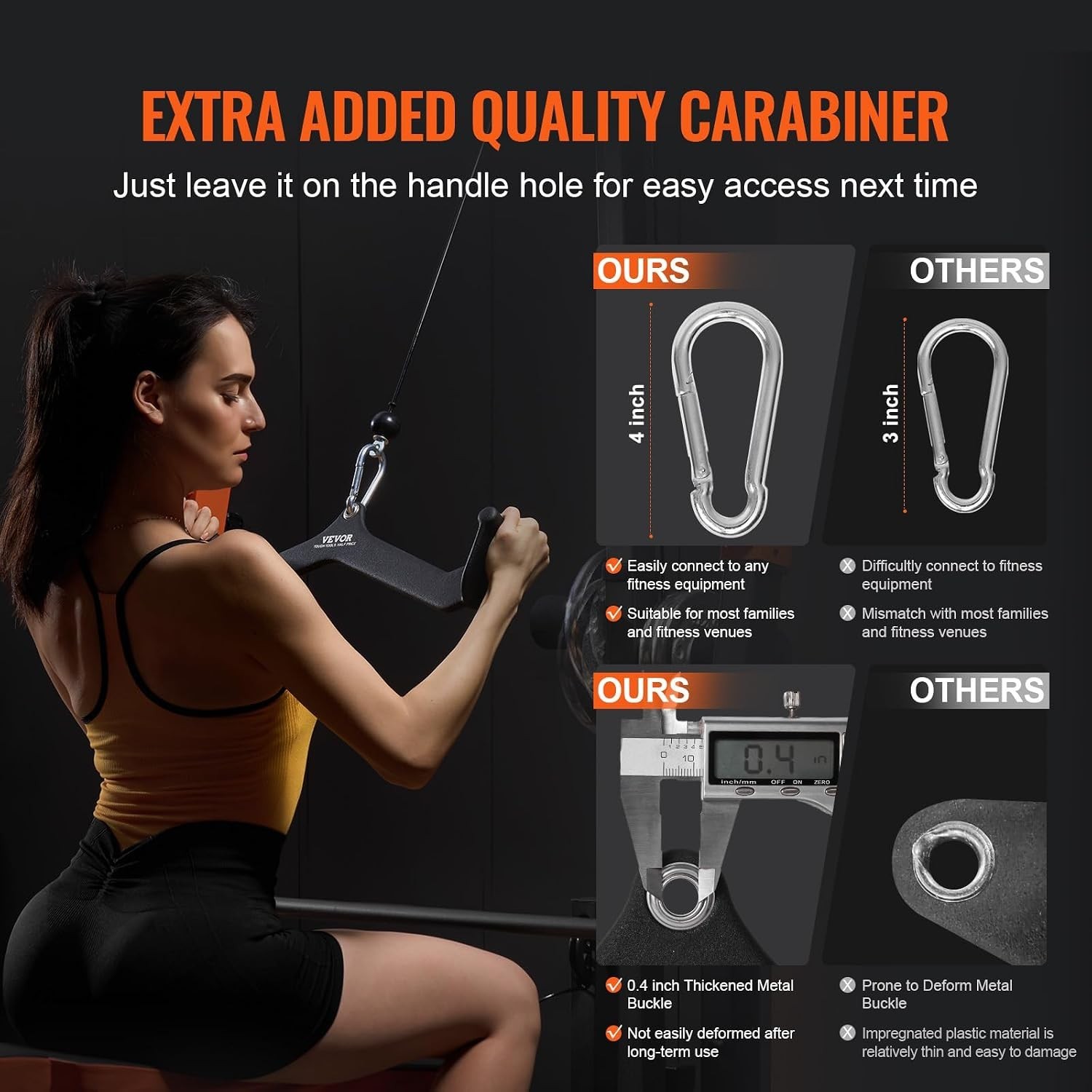 Solid Steel Cable Machine T-Bar & V-Bar Tricep Pull Down Bar for Home Gym