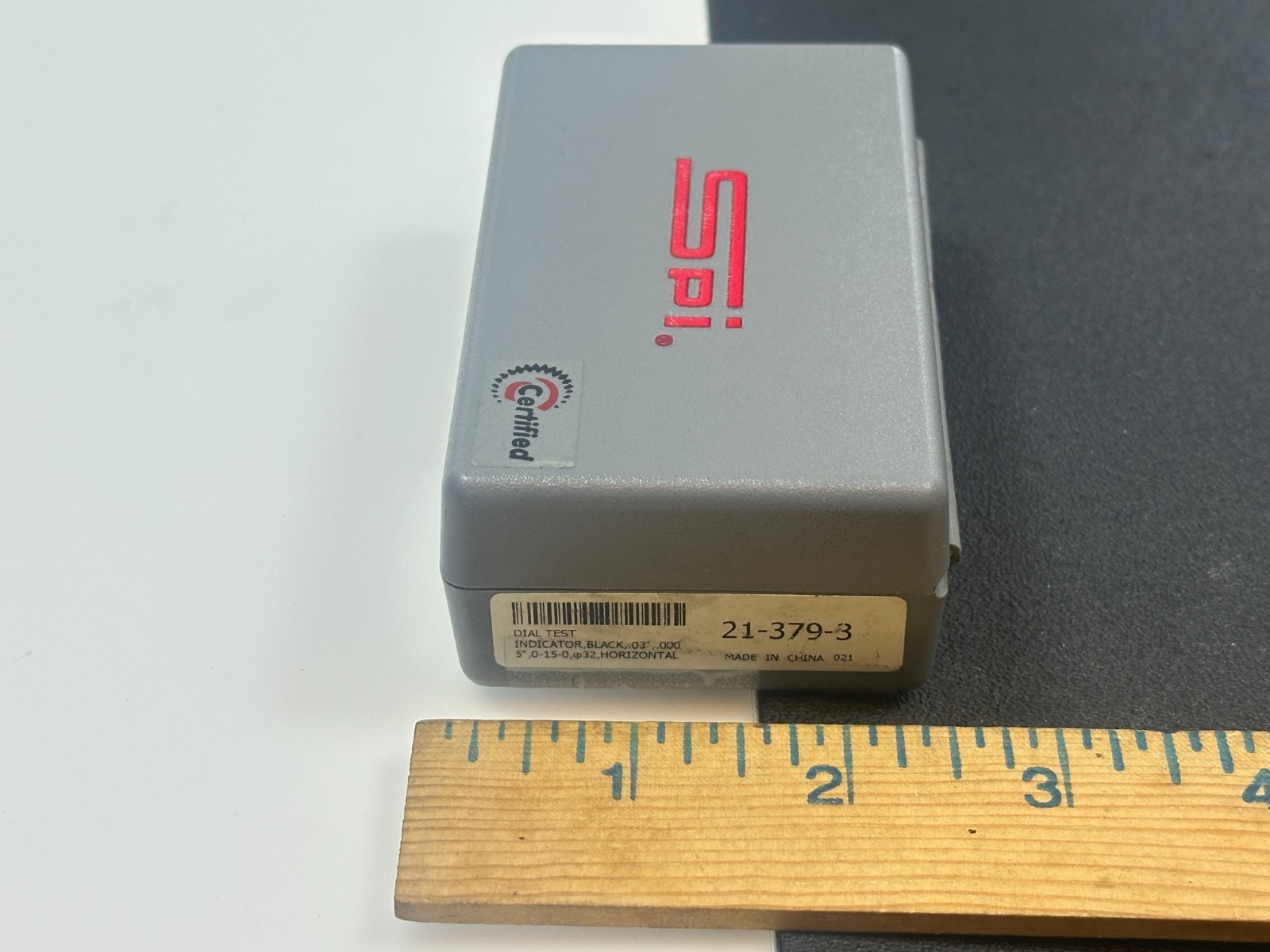 SPI Tools 21-379-3, 0.005 Dial Grad, Horizontal Dial Test Indicator, w/ Case