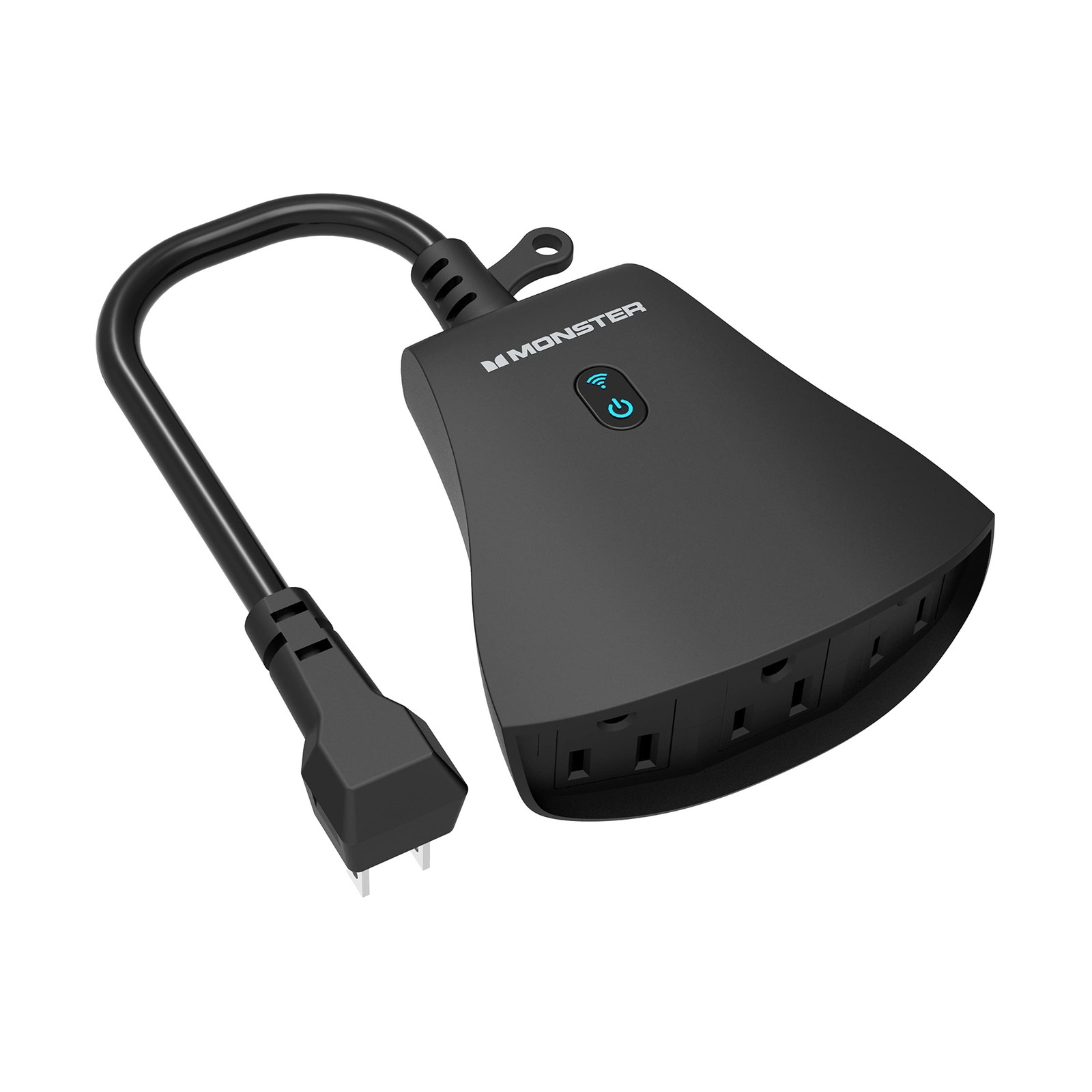 Monster Outdoor Smart Outlet Plug, 3-Outlet, Voice Control Compatible with Al...