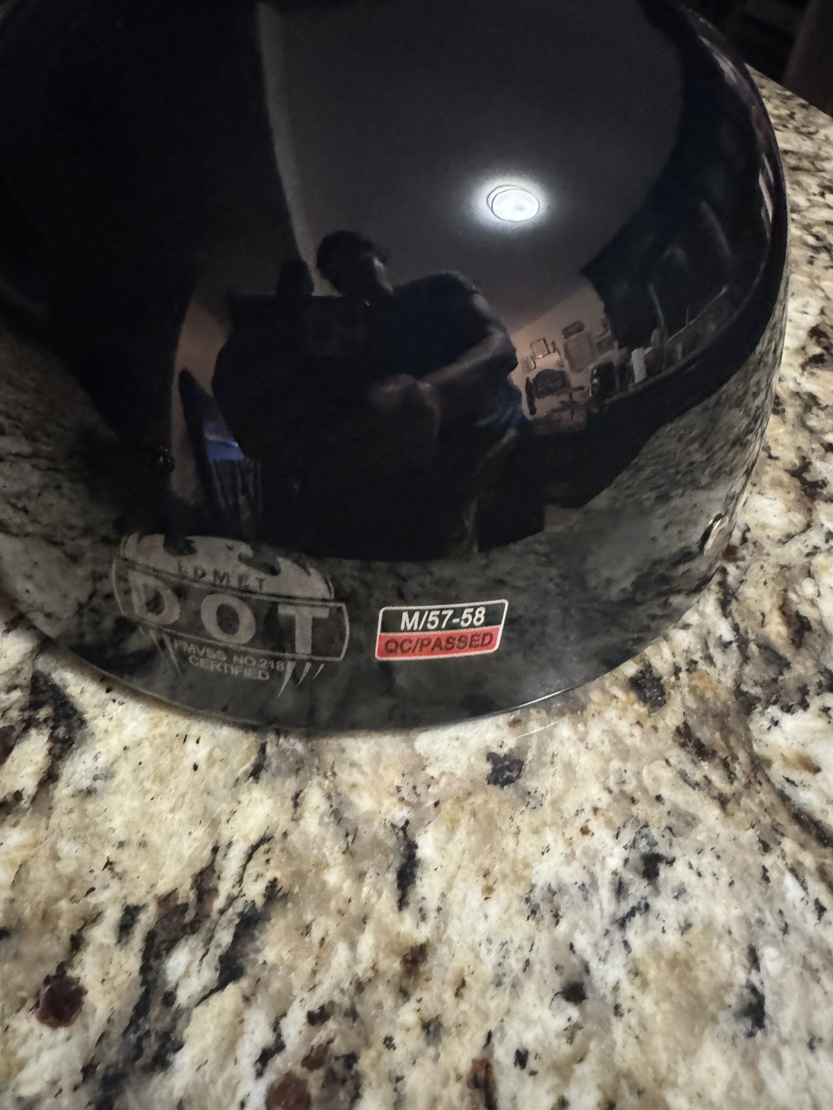 Baseball Pro DOT Half Helmet / Gloss Black