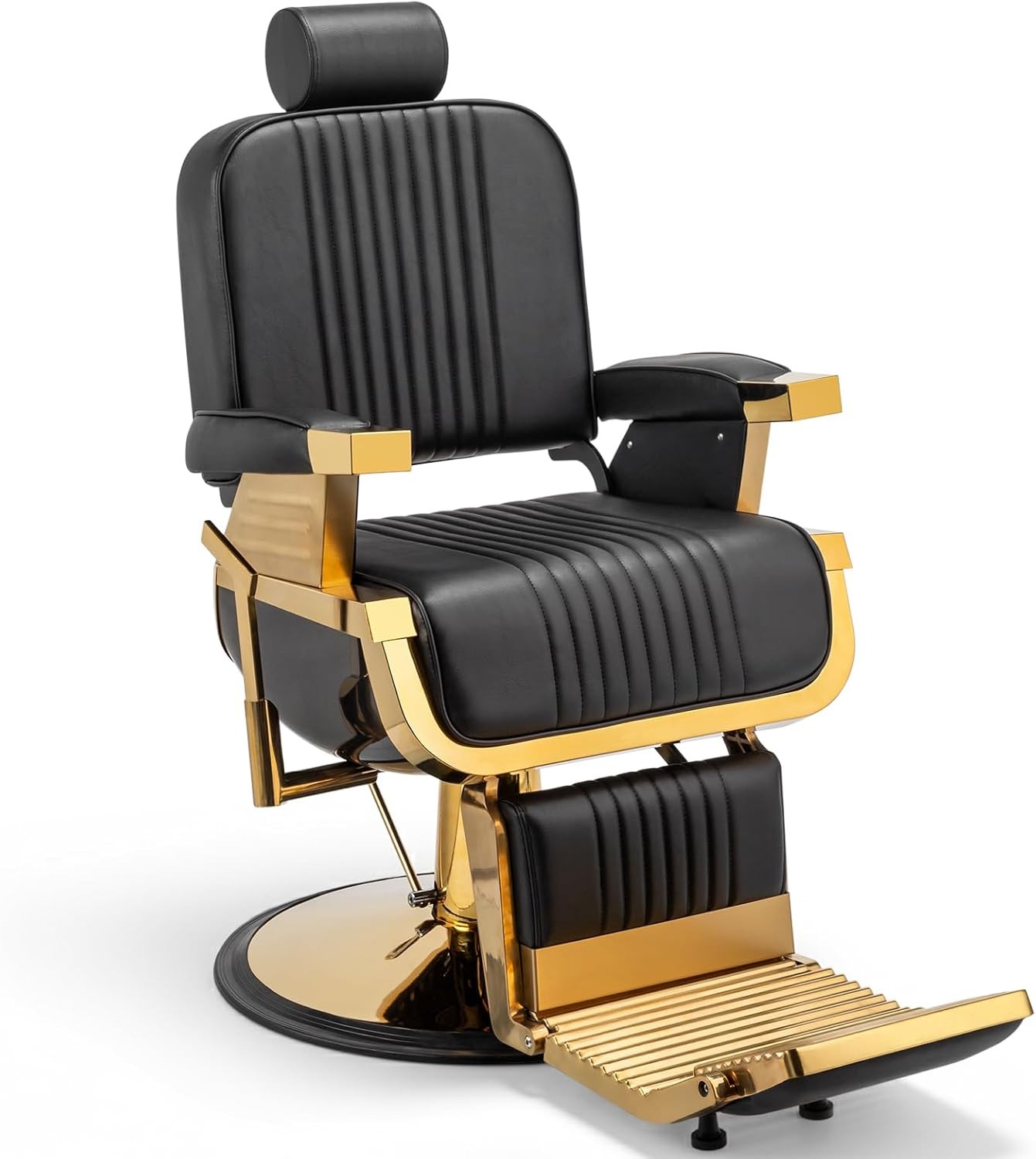 Heavy Duty Hydraulic Barber Chair: 360° Swivel, Reclining Salon Chair 3 Colors