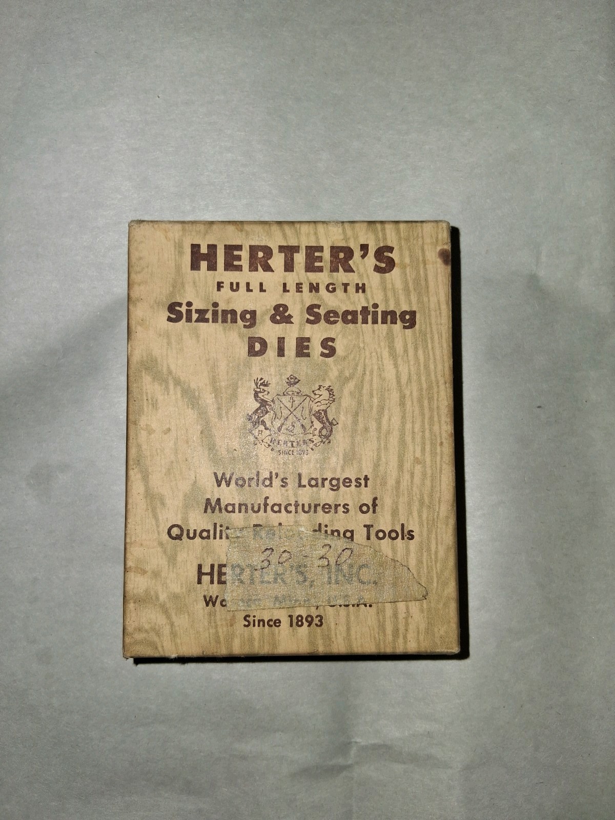 2 Herters 30-30 Winchester Reloading Dies  Sizer Die And Seating Die With Crimp