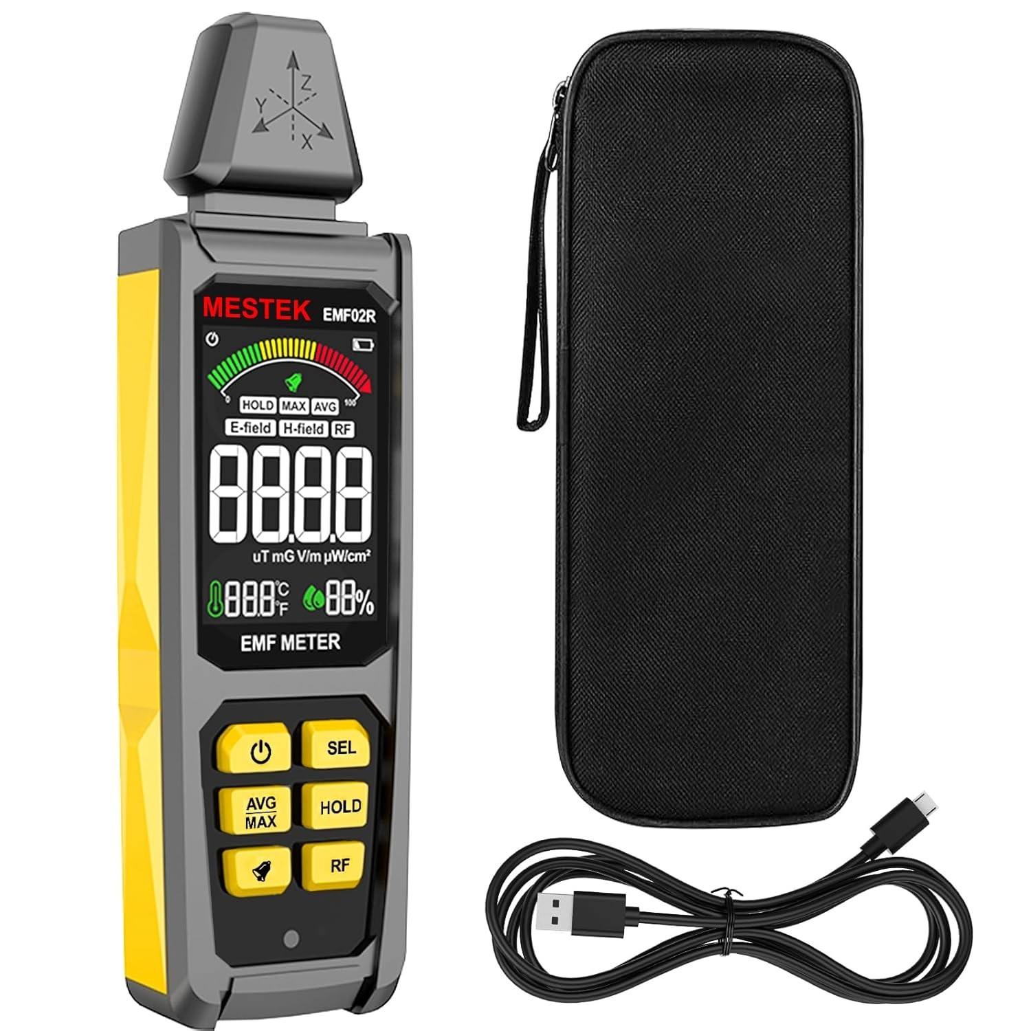 Five-in-one Electromagnetic Radiation Detector, Magnetic Field Strength Meter