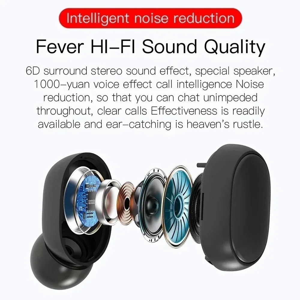 2026 Wireless Bluetooth Earbuds Headphones E6S For iPhone Samsung Galaxy Android