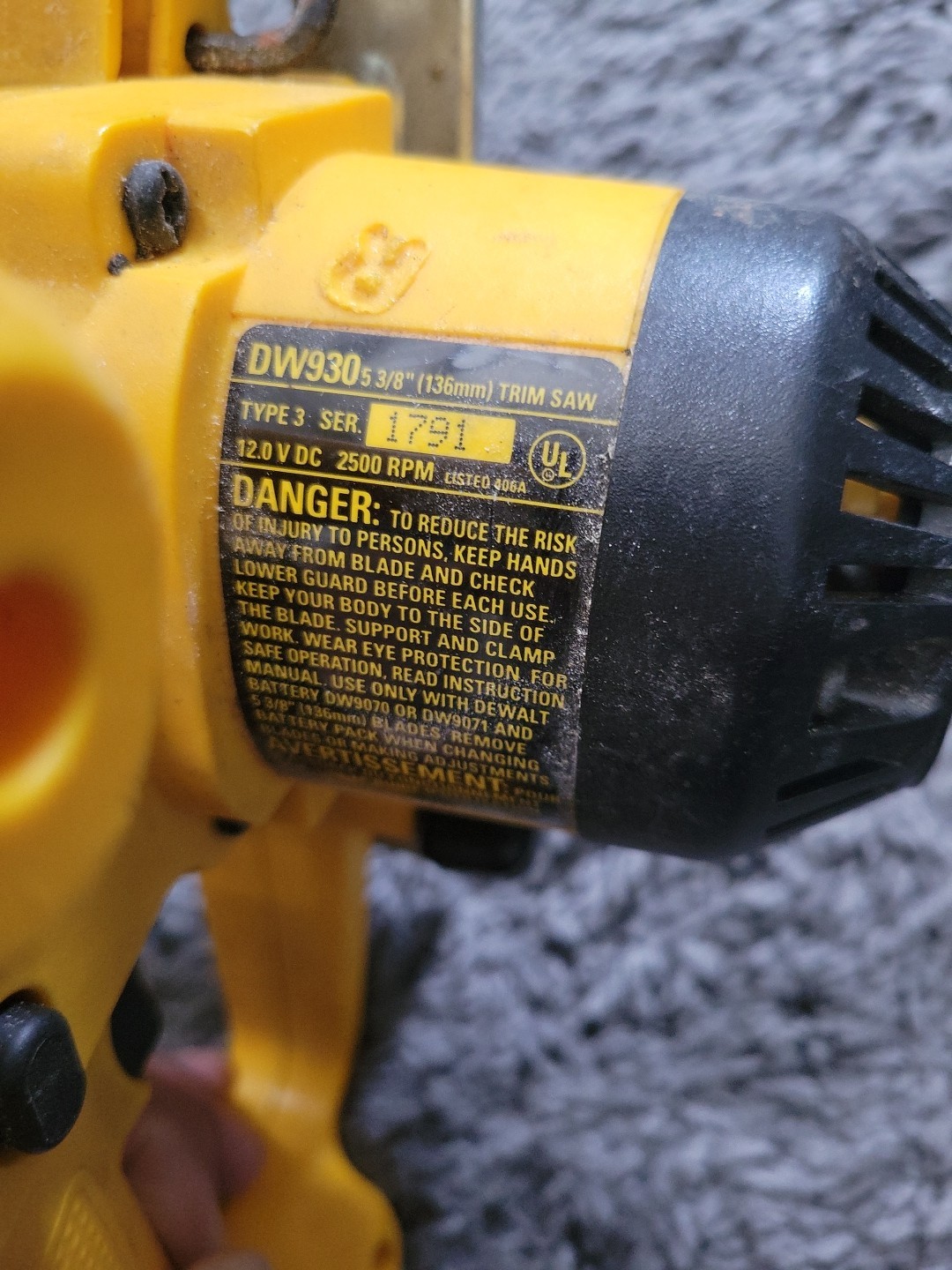 Dewalt Combo Set Kit 12volt Circular Saw, Drill And Light Battery ~Please Read