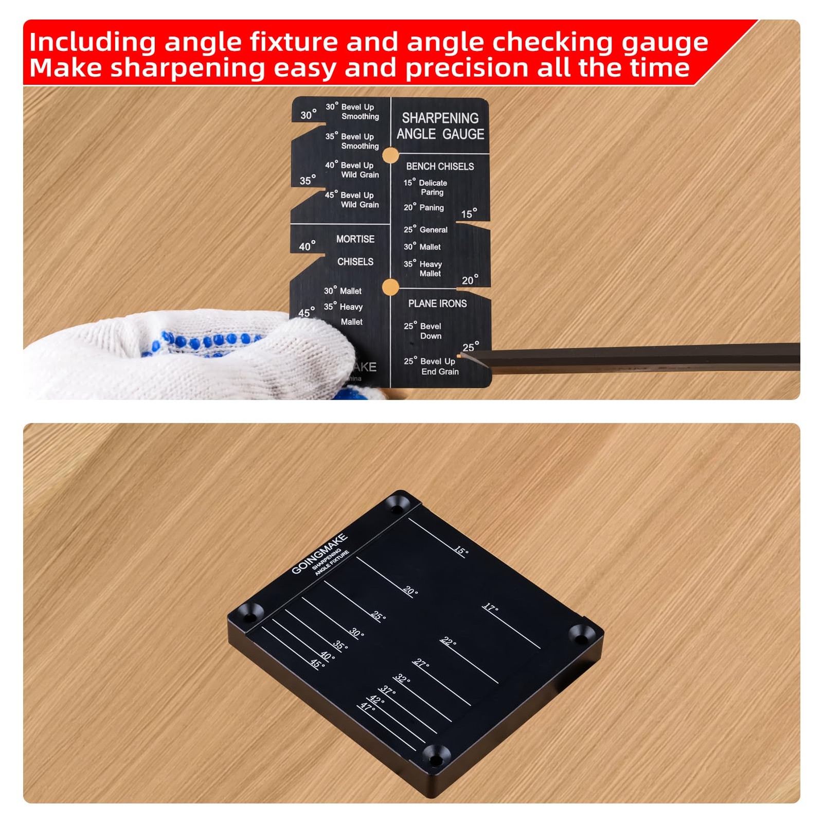 Honing Guide System Chisel Sharpening Kit for Woodworking Chisels and Planes 5/3