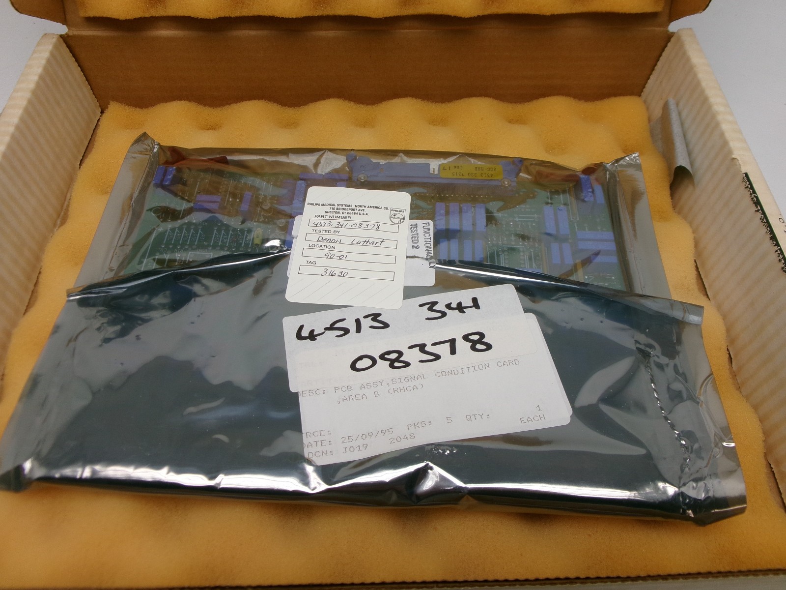 PHILIPS MEDICAL SYSTEMS PCB SIGNAL CONDITION CARD AREA B 4513 341 08378 #535D