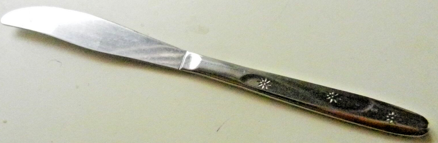 Mid Century Atomic Americana Starburst DINNER KNIFE Stainless Steel 8 1/4"-USA