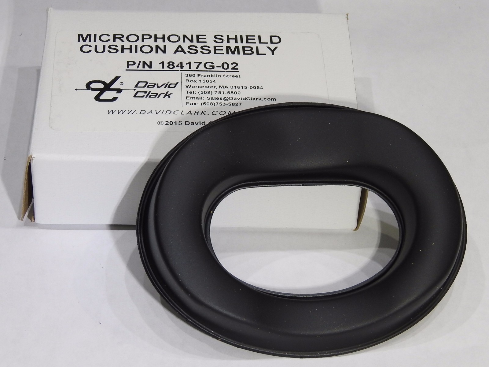 NEW GENUINE DAVID CLARK MICROPHONE MIC SHIELD CUSHION ASSEMBLY p/n 18417G-02