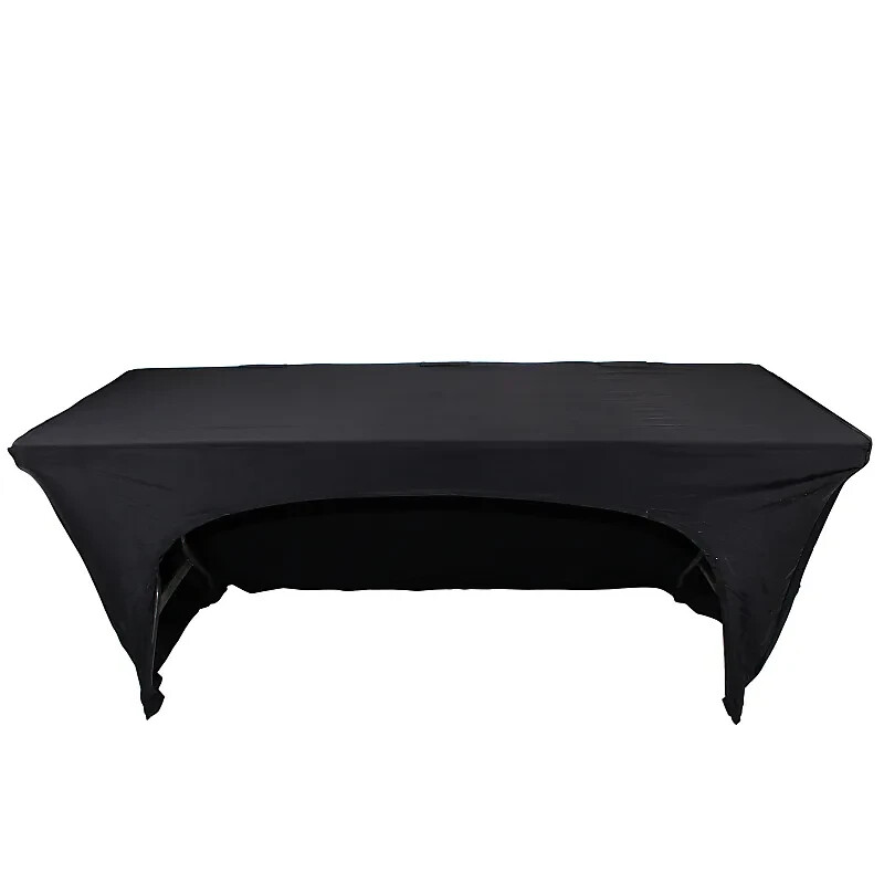 Prox Table Scrim DJ Open Back Cover for 4' ft Tables - Black