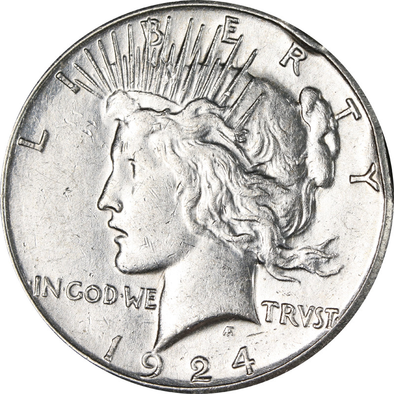 1924-S Peace Dollar - Rim Bumps