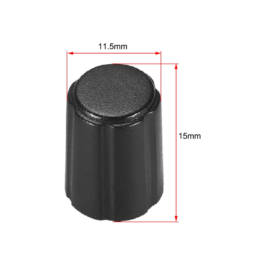 10Pack 4x6mm Potentiometer Control Knobs for Electric Guitar Volume Tone Black
