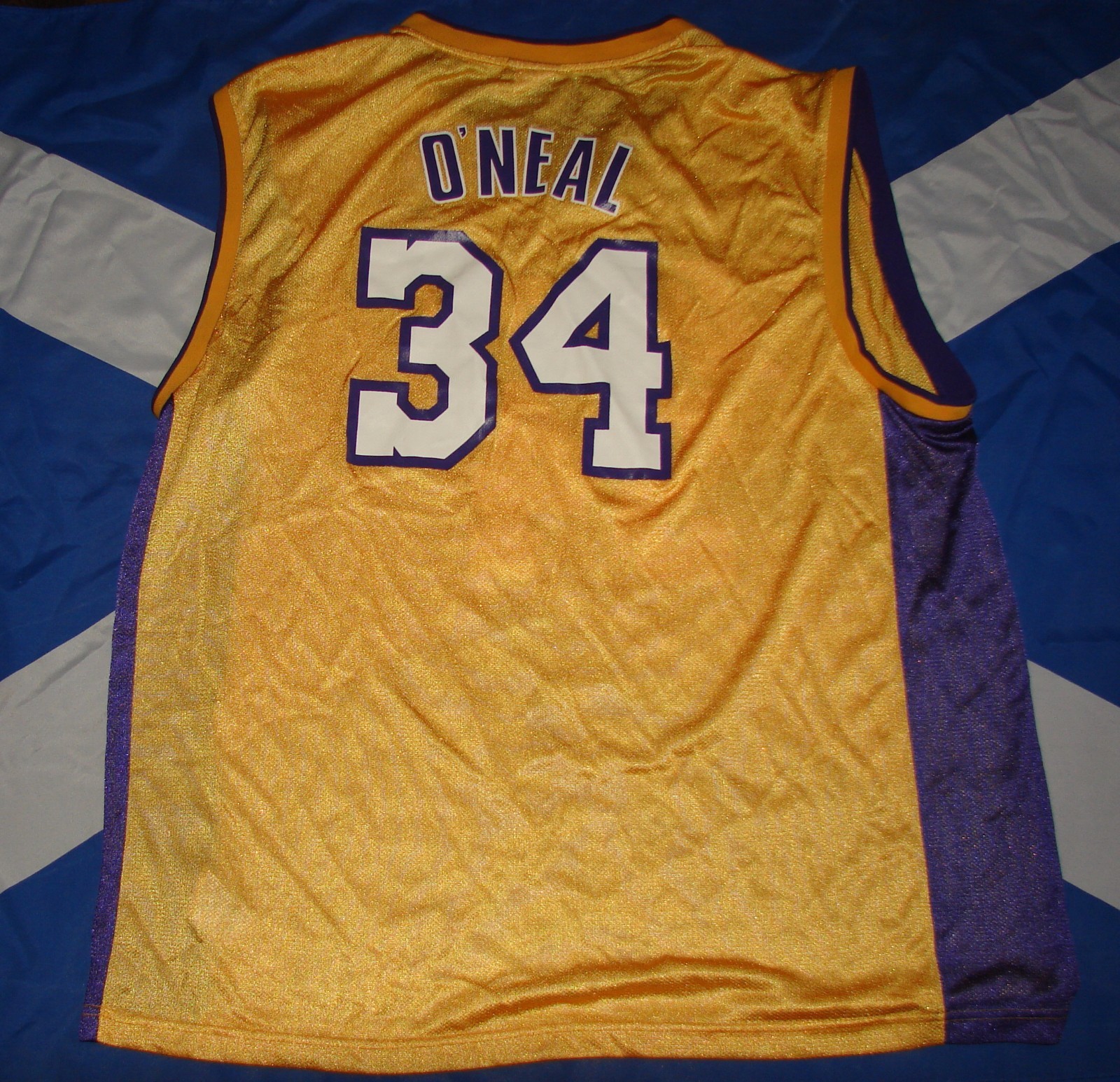 USA LOS ANGELES LAKERS NBA SHAQUILLE O'NEAL BASKETBALL REEBOK SHIRT JERSEY XL