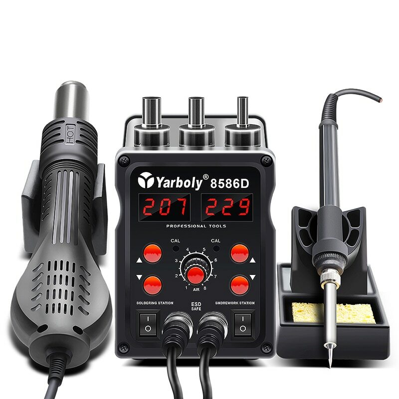 Rework Soldering Station Hot Air Gun Electric Soldering Iron 110v 220V 680W