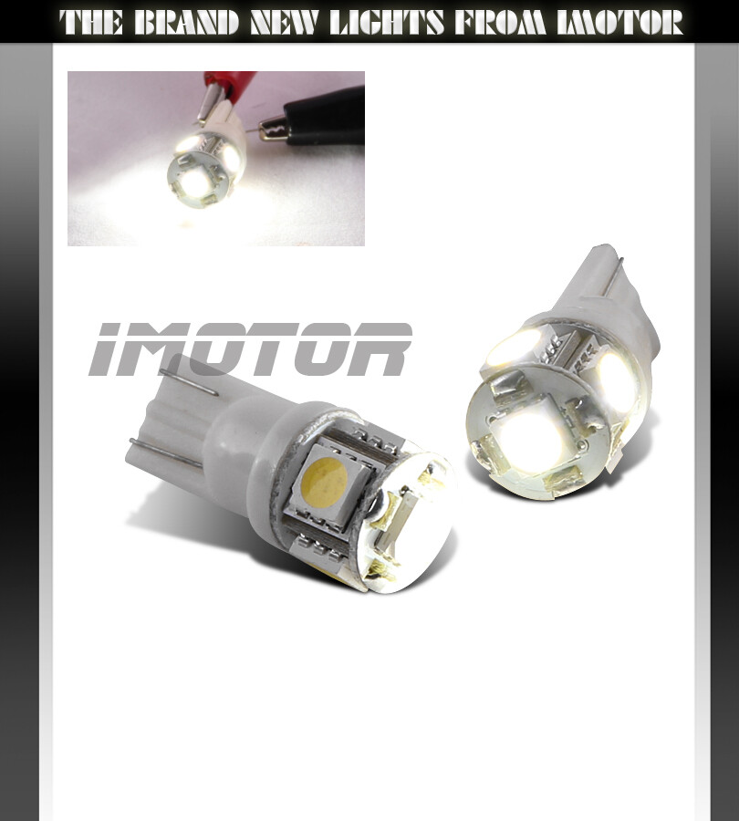 2 X 12V 5-LED SMD 168/194/2825/T10 REAR LICENSE PLATE LIGHT BULB New