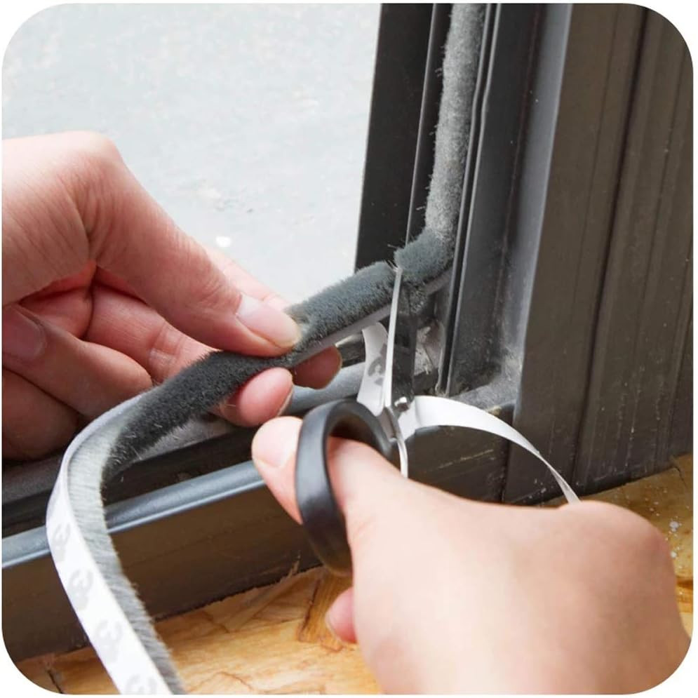 Felt Weather Stripping Door Seal Brush for Sliding Windows, Pile Self Adhesive W