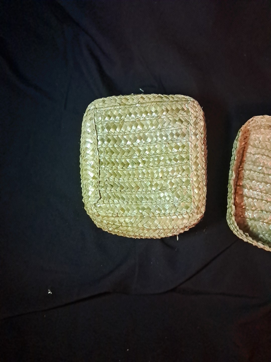 woven trinket box With Lid Square
