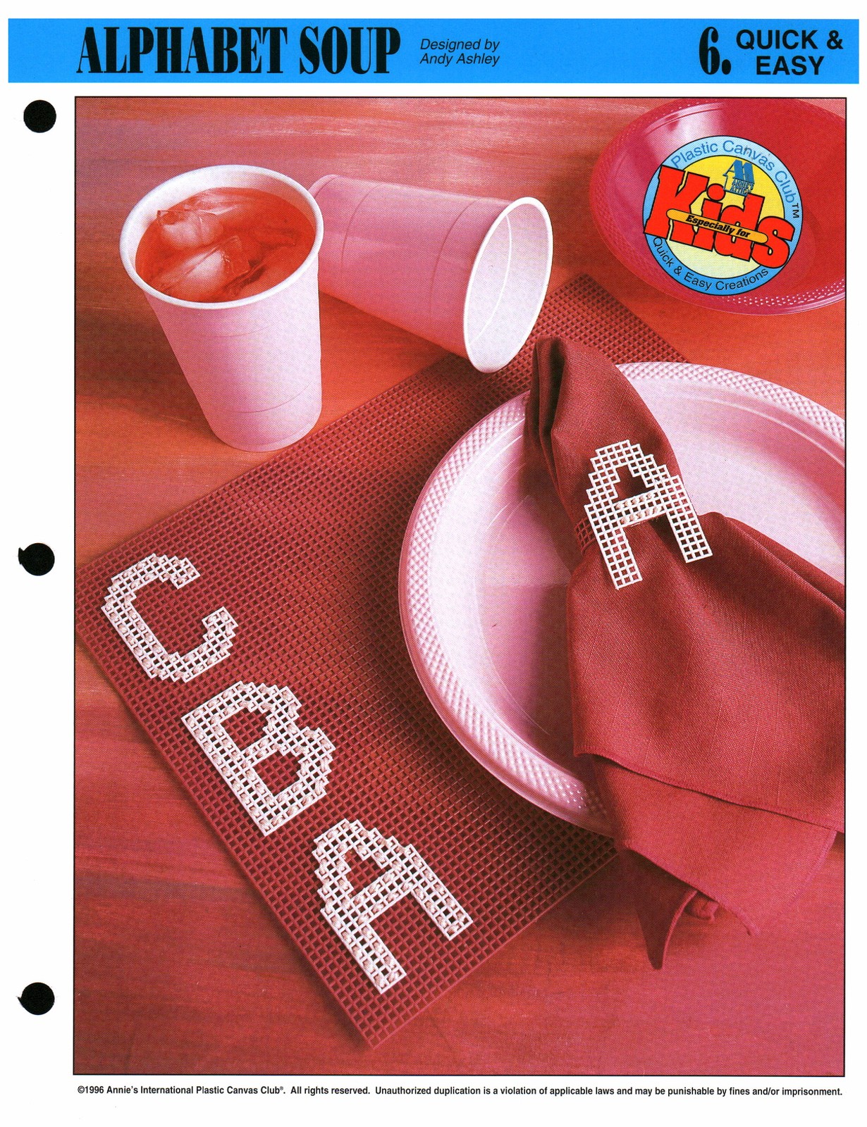 Alphabet Soup | Annie's Plastic Canvas Club Quick & Easy PCC427-08