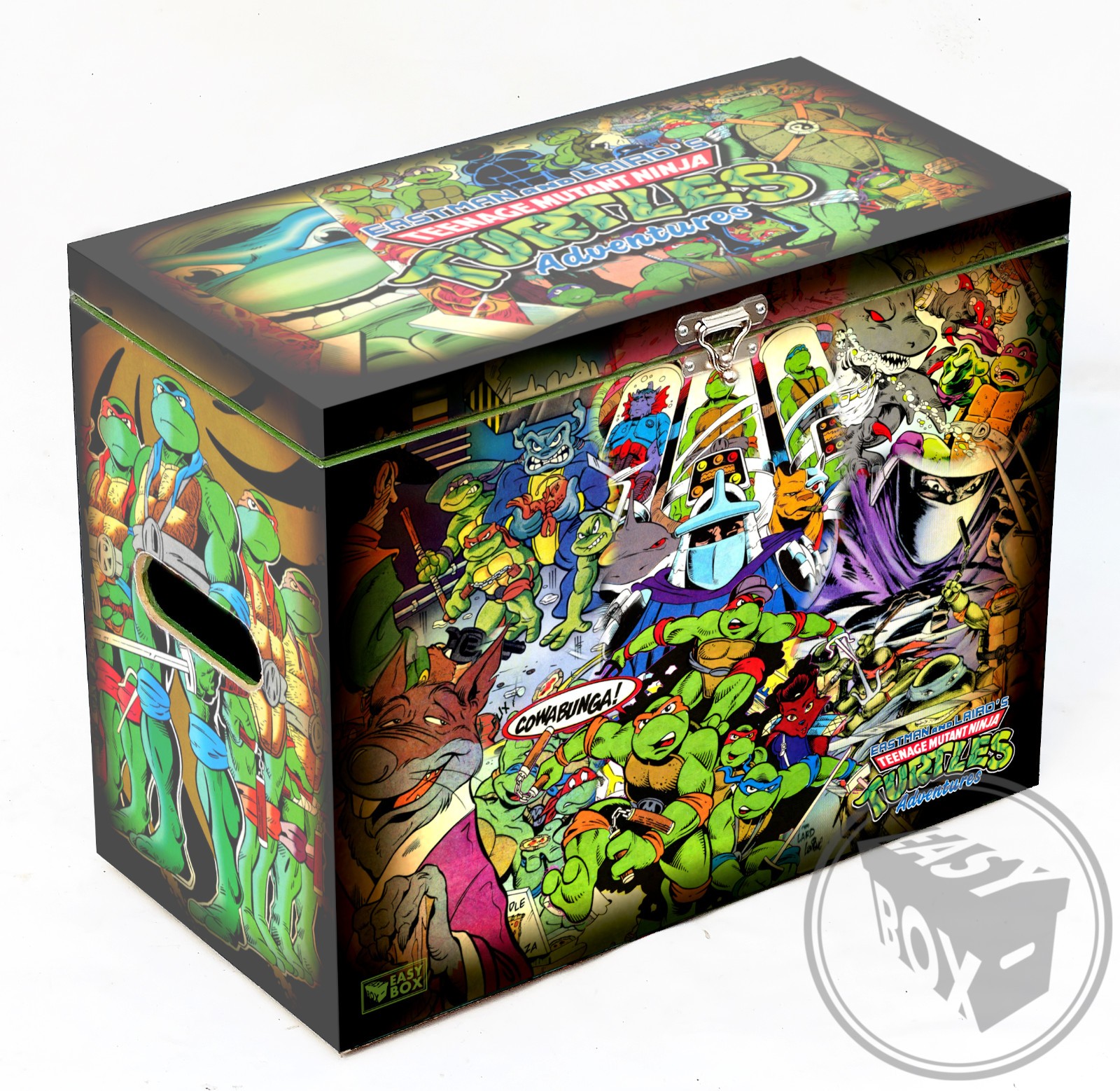 T.M.N.T. Adventures - Large Comic Book Hard Storage Box Chest MDF