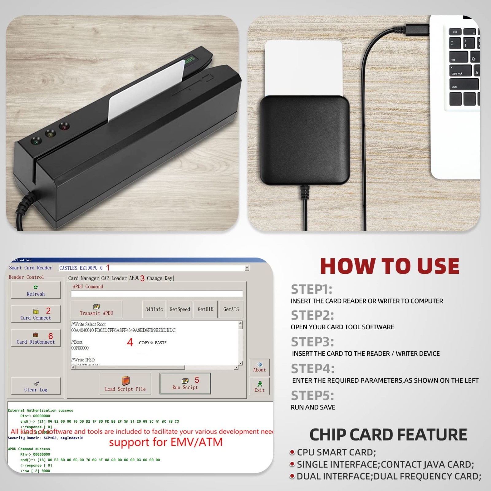 Java JCOP Card T=1 Dual Interface, 150K EEPROM, EMV Function, Unfused, 1 Pack