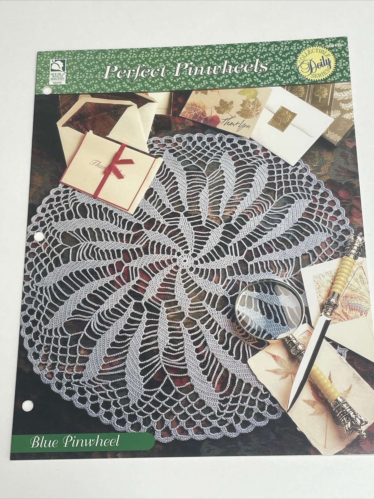 Blue Pinwheel Crochet Doily Pattern House of White Birches