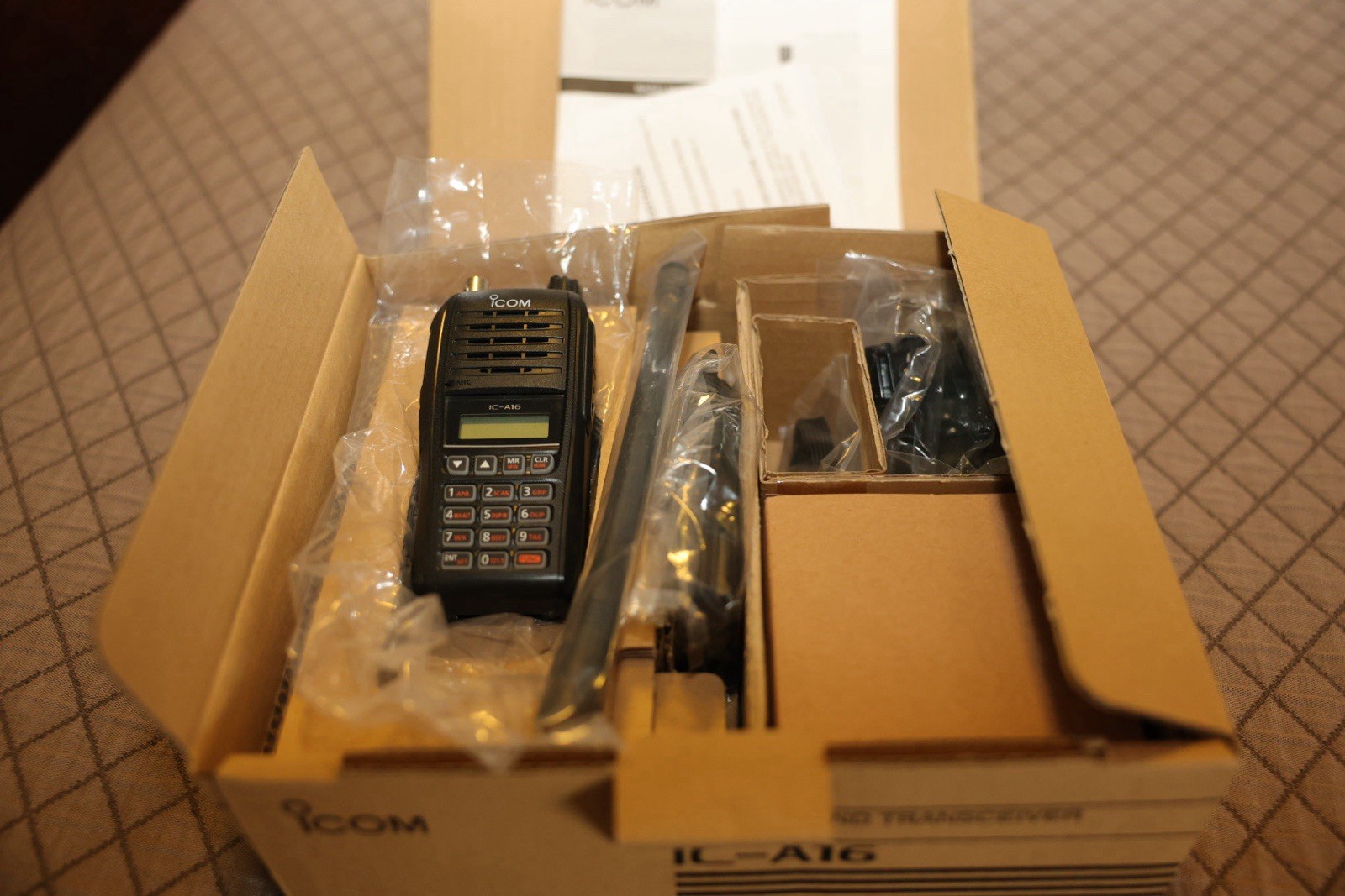 ICOM IC-A16B  Aviation Radio Transceiver with Bluetooth New in Box