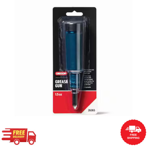 Grease Gun for Chainsaws, 1.5 Oz. Pre Loaded All Purpose Lubricant, Self Dispens