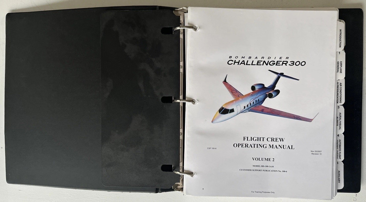 Bombardier Challenger 300 Model BD-100-1A10 Flight Crew Operating Manual Vol.2