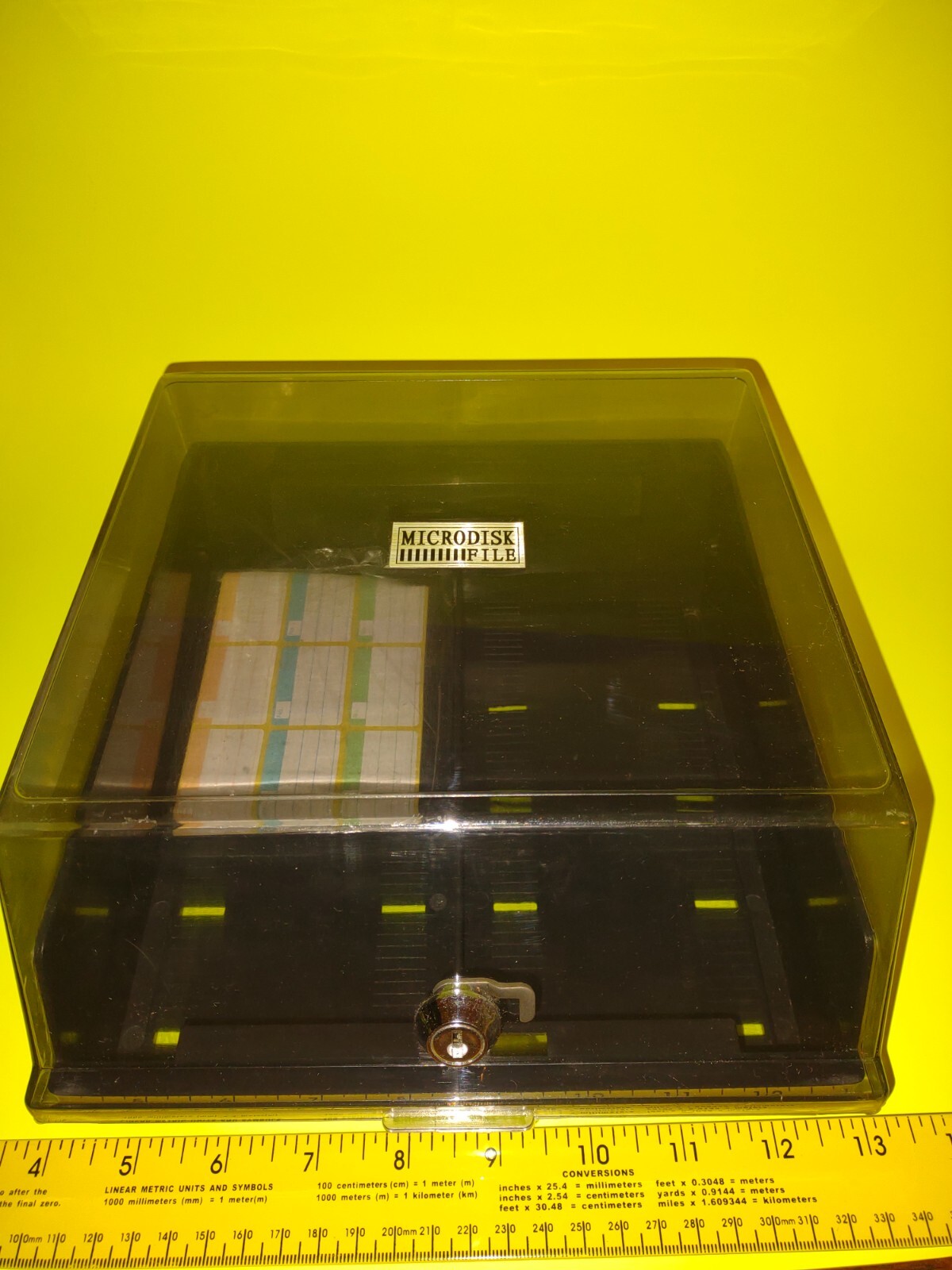 Micro Disk File Storage Container Verbatim For 3.5” Storage Disks Lockable Case