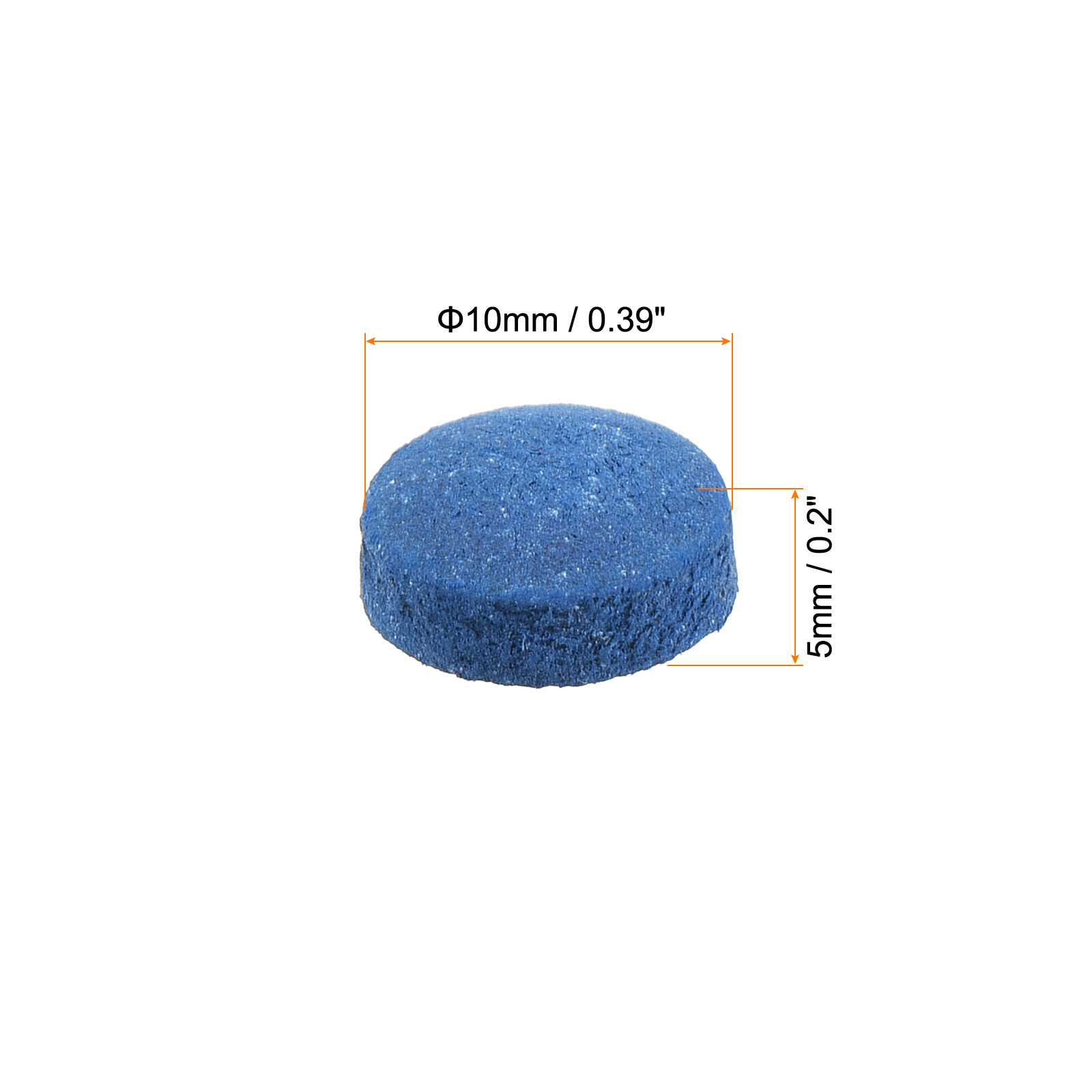 10mm Billiard Slide Stick Tips, 50pcs Replacement Tips, Blue