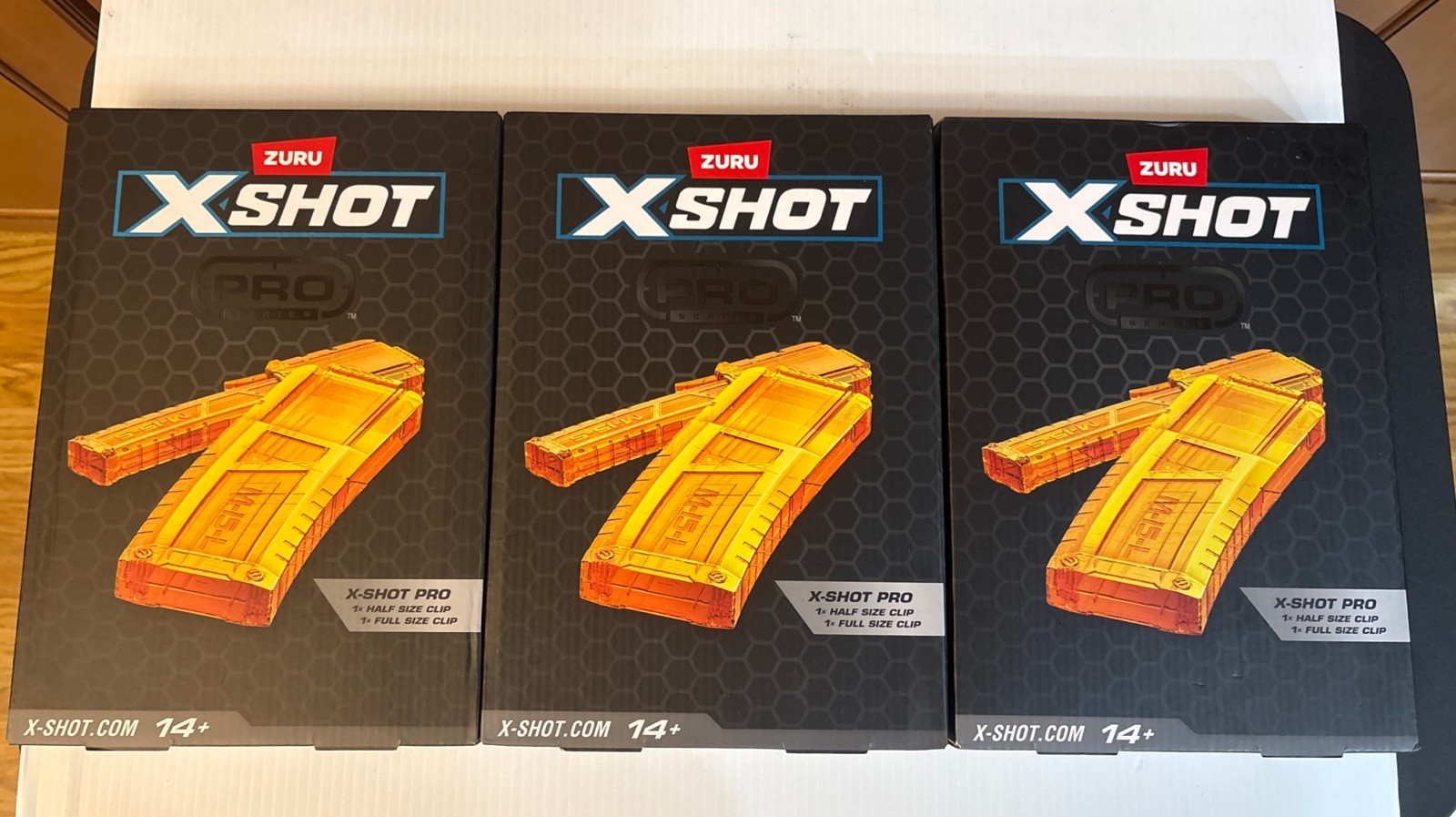 Lot of 3 Boxes Zuru X Shot Pro Series 1 Half Clip & 1 Full Clip Each NEW