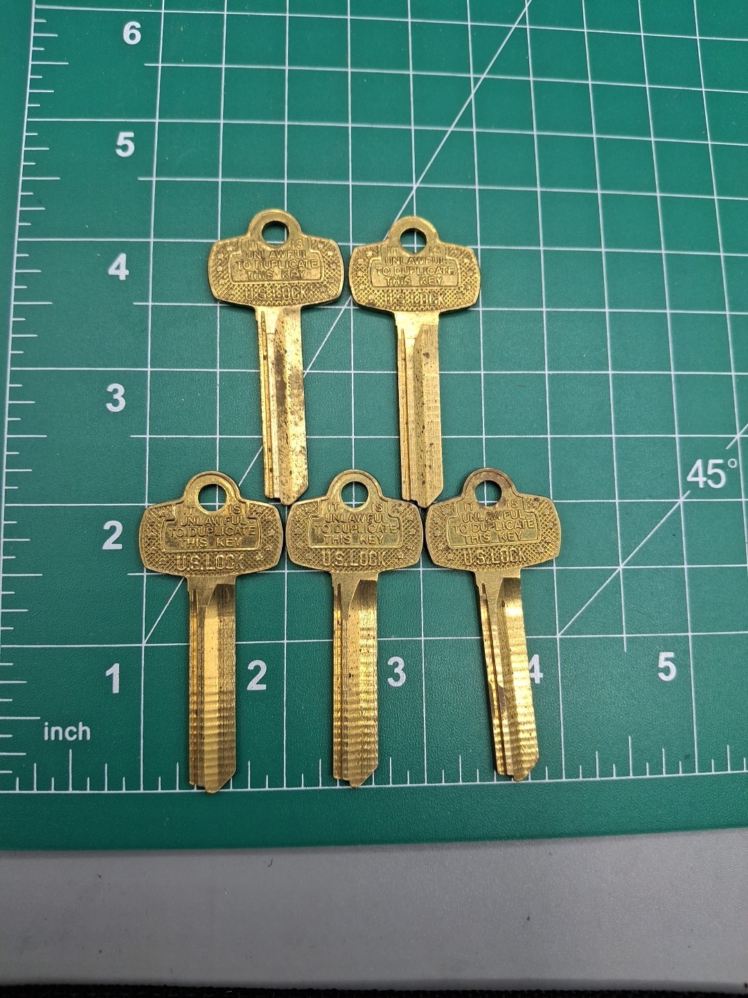 LOT OF 5 Best  A1114G  Key Blank. Unlawful to Duplicate this key    Prohibited.