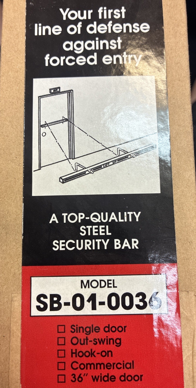 Exit Security Bar SB-01-0036 for 36" Door