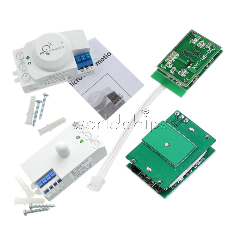 5.8GHZ 220V DC12V-24V AC 220-240V Microwave Radar Sensor Smart Module Switch