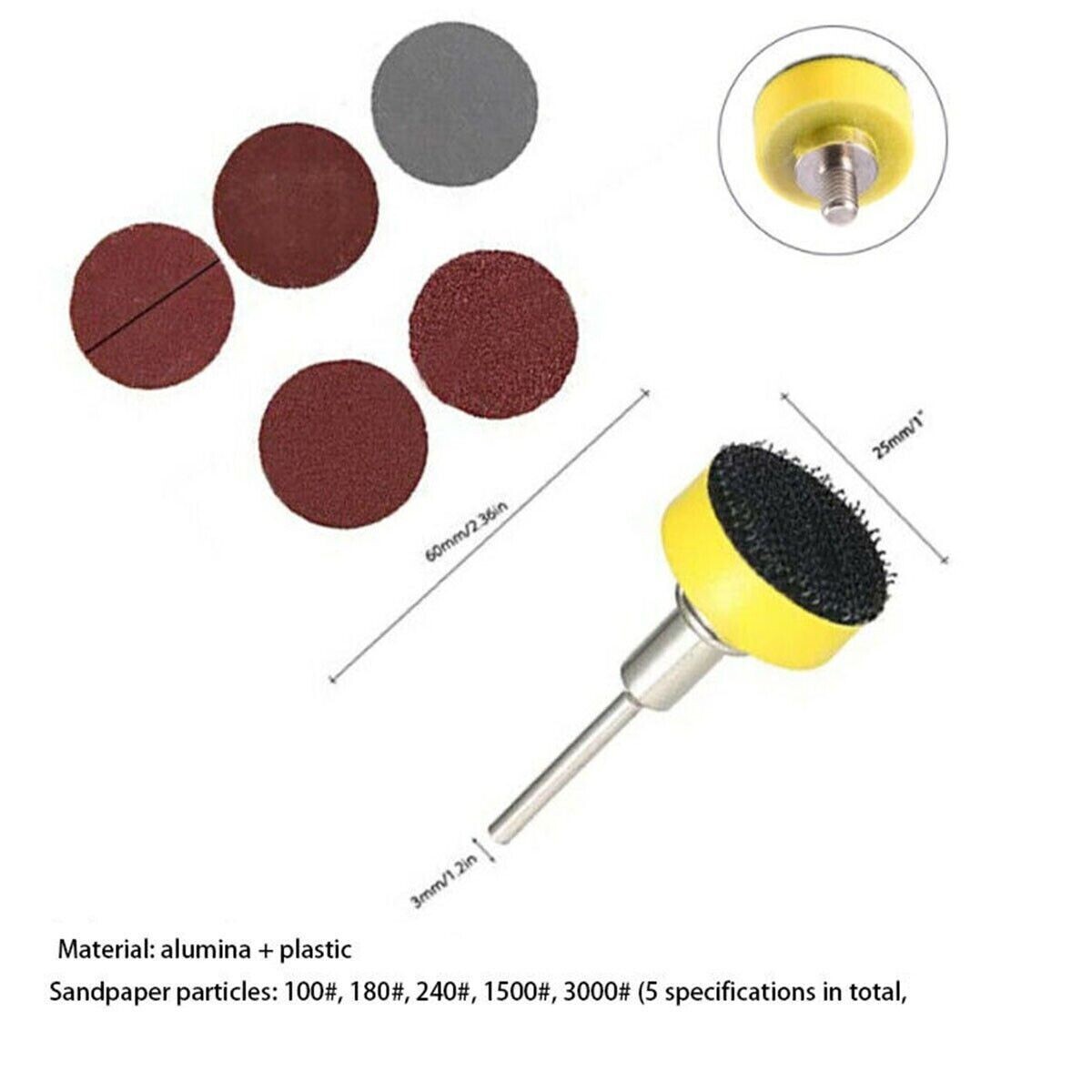 100x Sanding Discs Polishing Wheel Buffing Pad Drill Bits Power Tools For Dremel