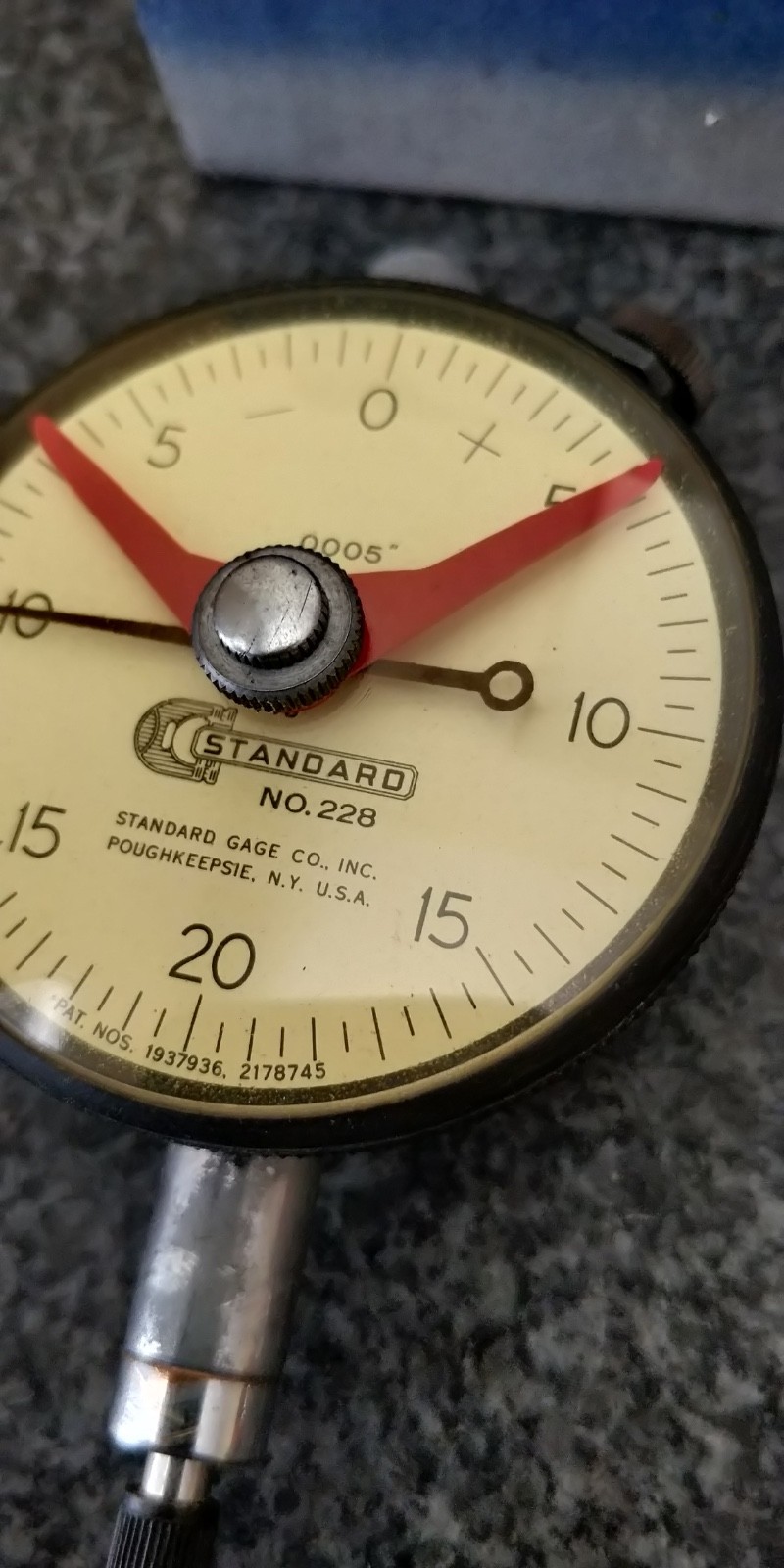 Standard Gage Dial Indicator #228 (1-T) .0005" range = .100"