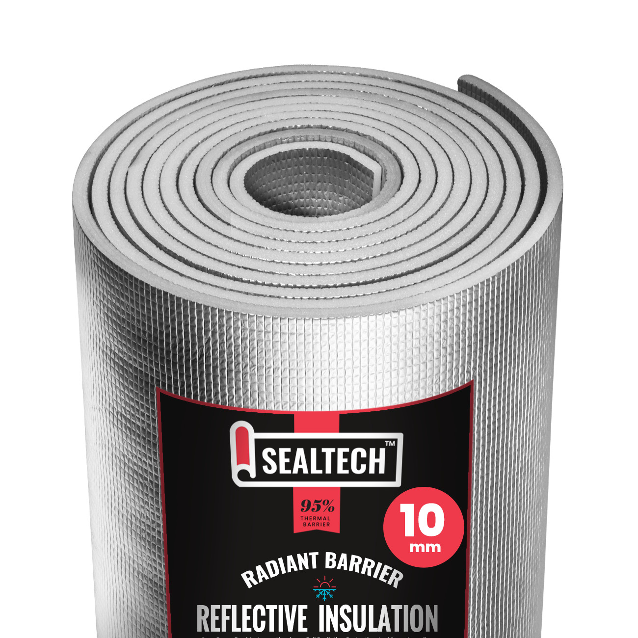 SEALTECH - 10mm Reflective Insulation roll Foam Core Radiant Barrier, Foil Wrap