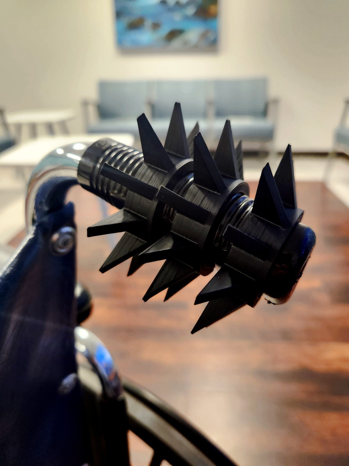 Wheelchair Handle Grip Spikes for Personal Safety, Bolt On & Removable