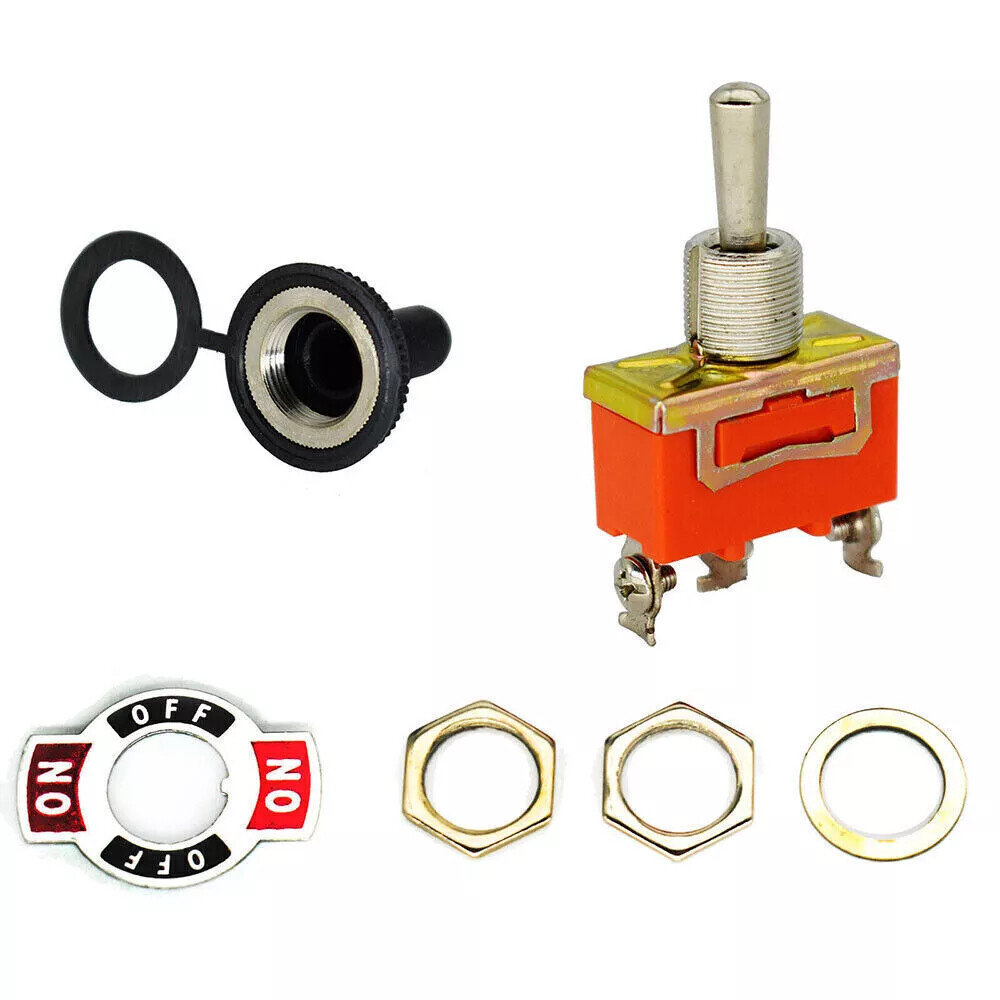 5X 12V Metal Toggle Switch ON/OFF SPST Solid Single Pole for Marine & Automotive