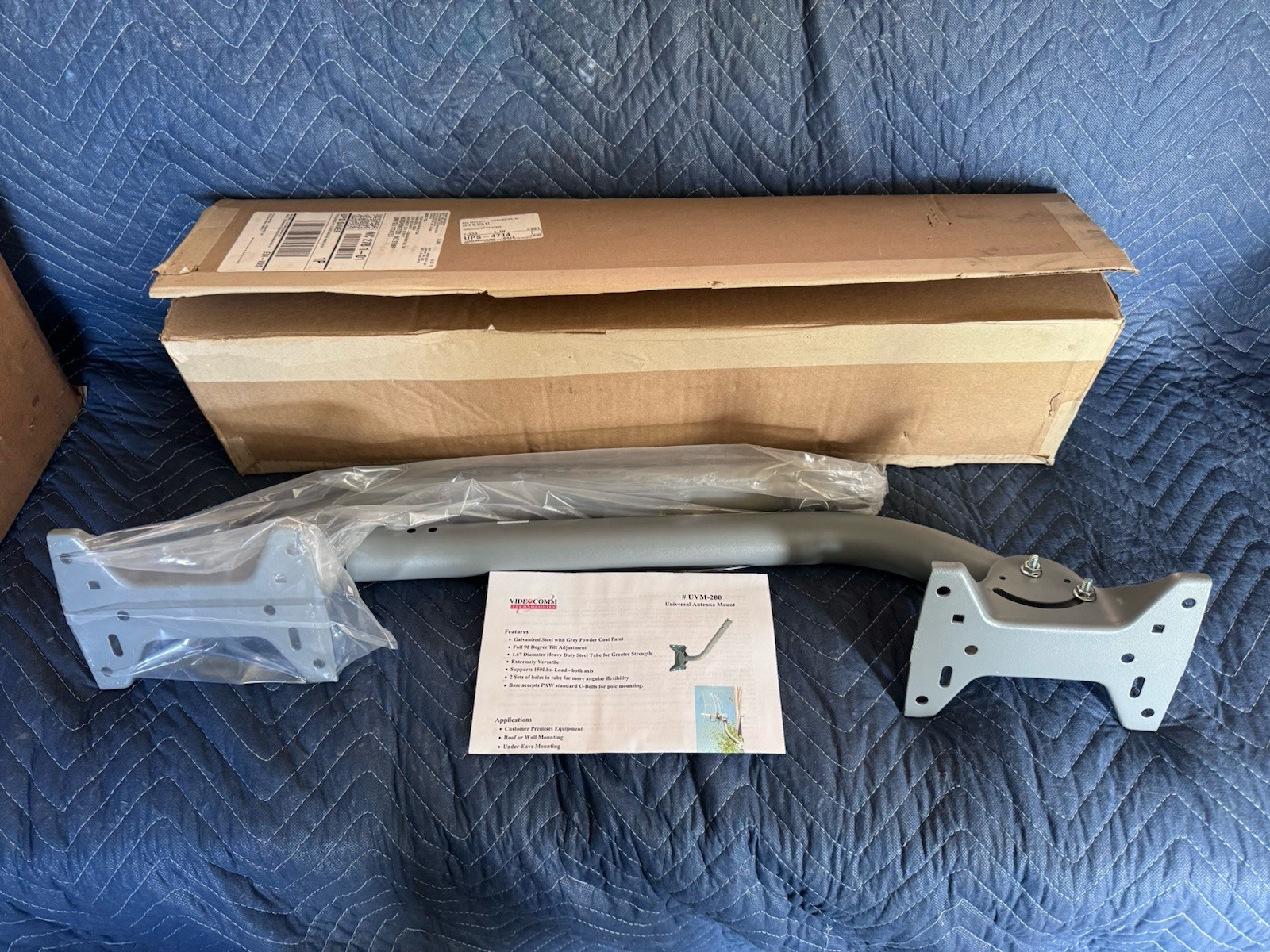 Videocomm UVM-200 Universal Wall/Pole All-Weather Mounting Bracket Arm PAIR!