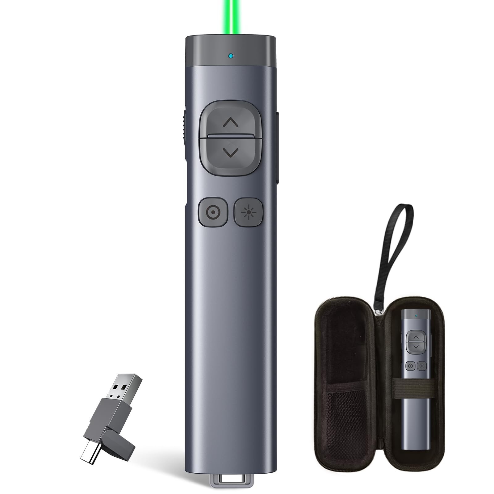 Wireless Presentation Clicker for PowerPoint, Bluetooth Remote, Digital Pointer